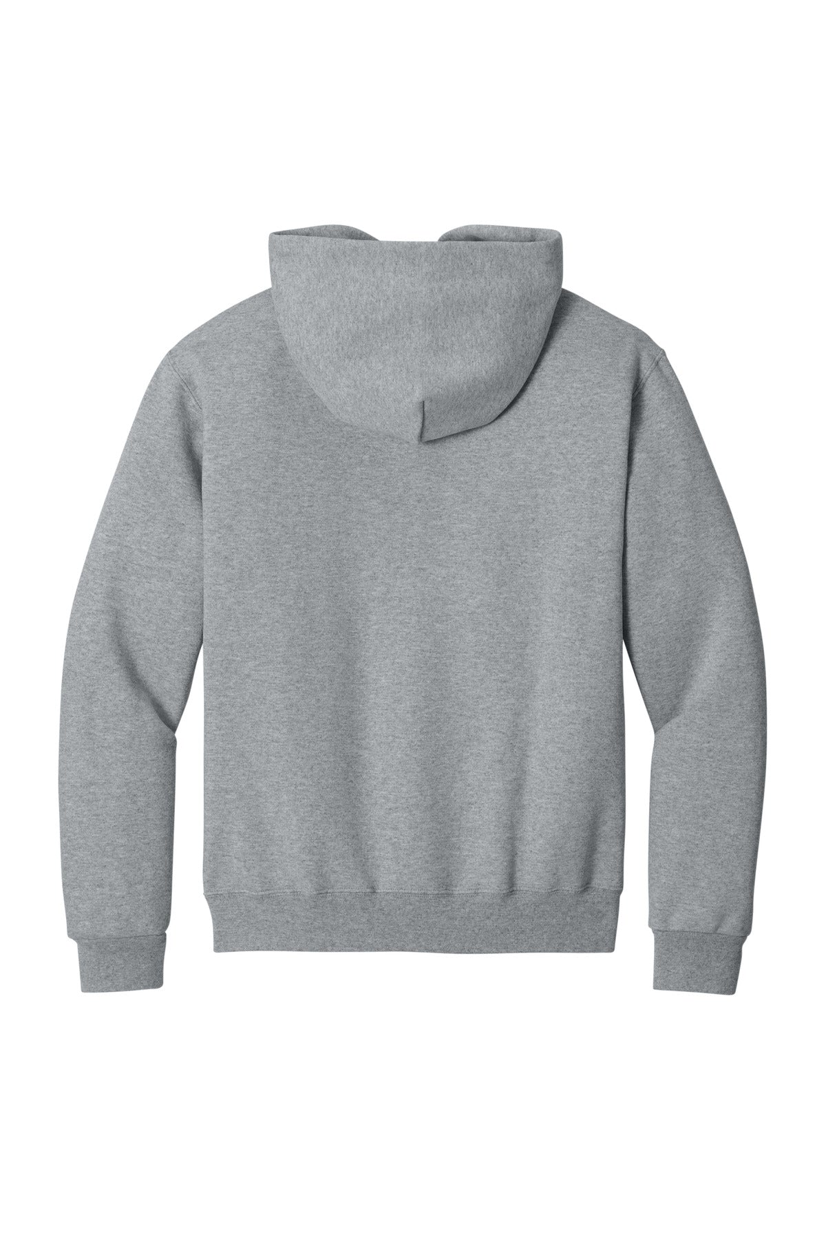 Rear View of AthlHthr Jerzees Rugged Unisex Hooded Sweatshirt H12M