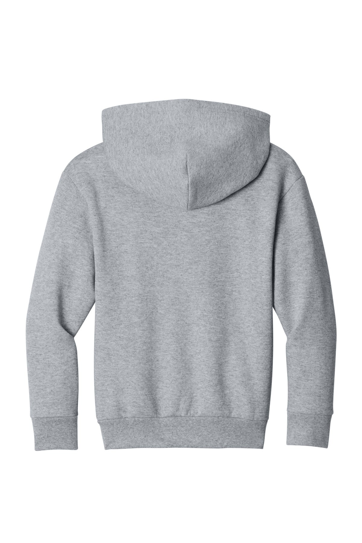Rear View of AthlHthr Port & Co Youth Easy Fleece Pullover Hooded Sweatshirt PC68YH