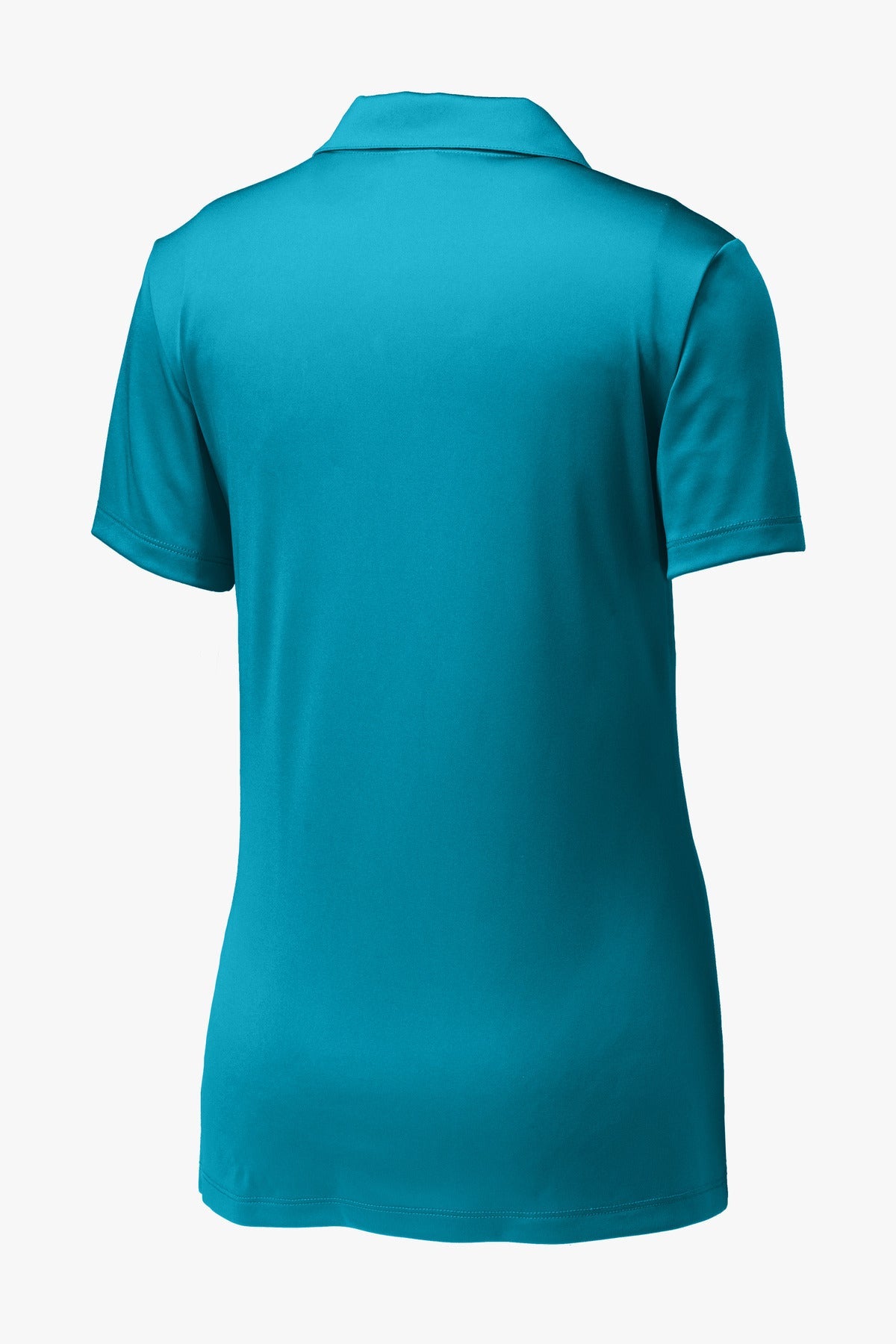 Rear View of Atomic Blue Sport-Tek Women's PosiCharge Competitor Polo. LST550