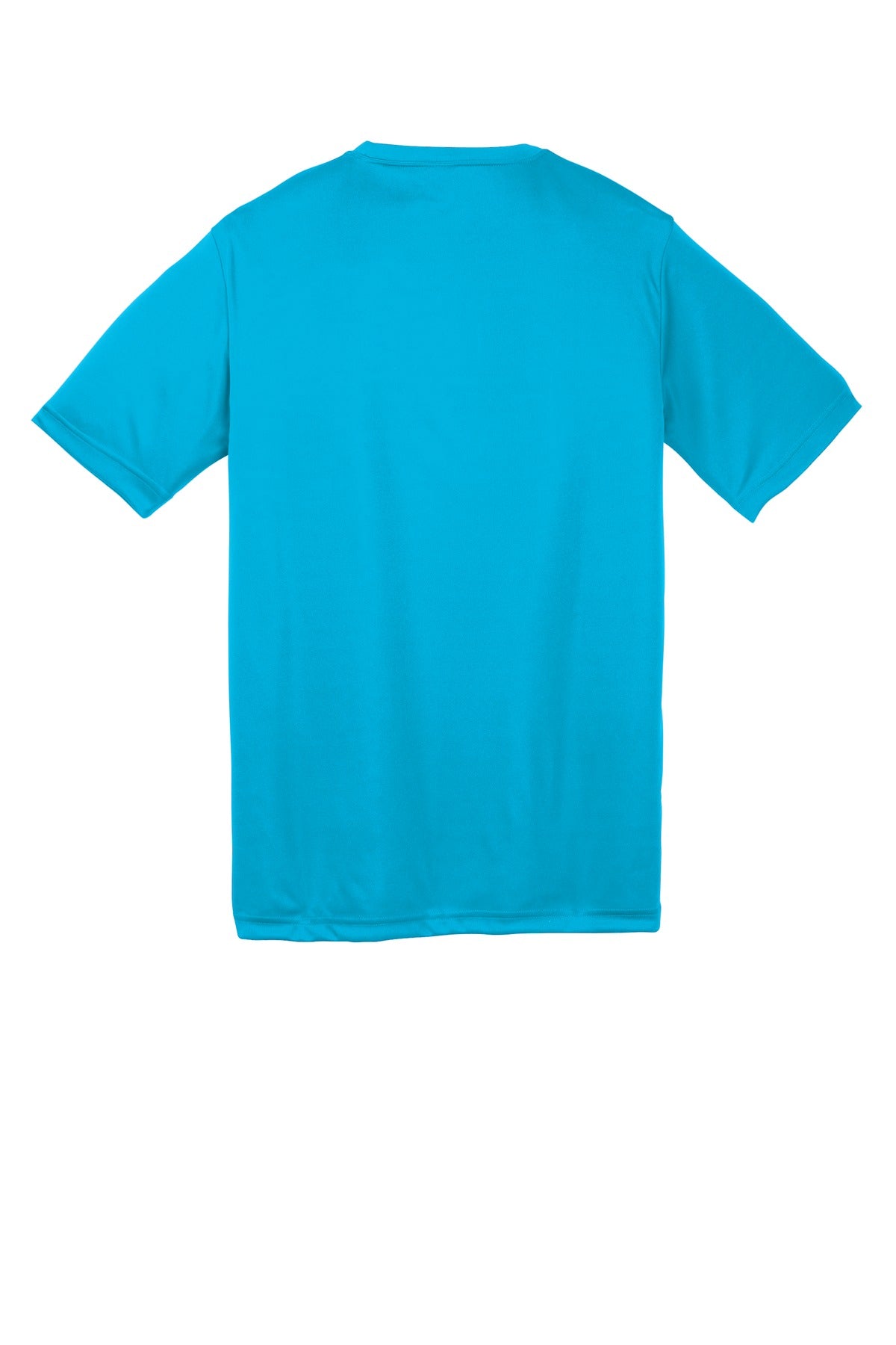 Rear View of Atomic Blue Sport-Tek Youth PosiCharge Competitor Tee. YST350