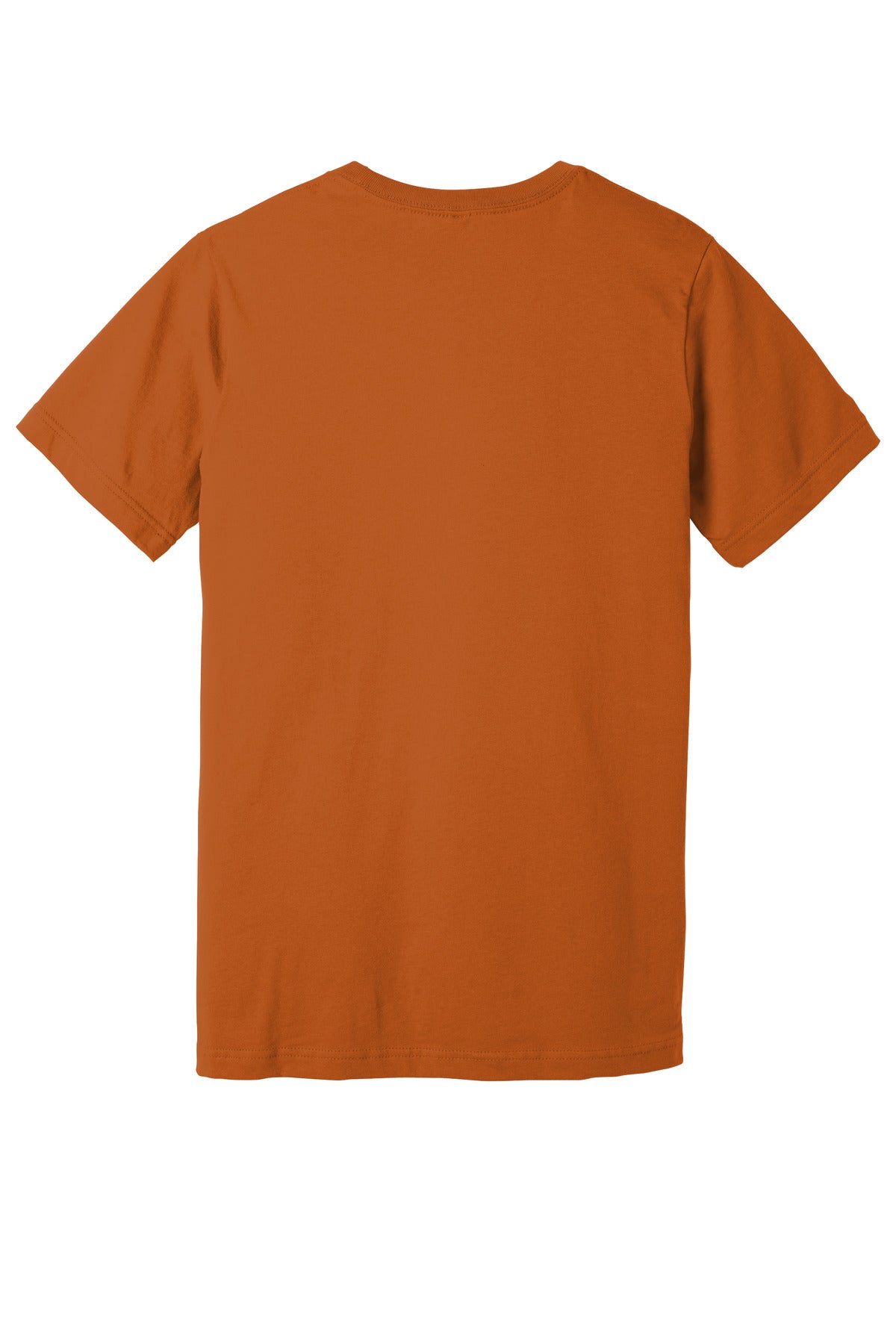 Rear View of Autumn BELLA+CANVAS Unisex Jersey Short Sleeve Tee. BC3001