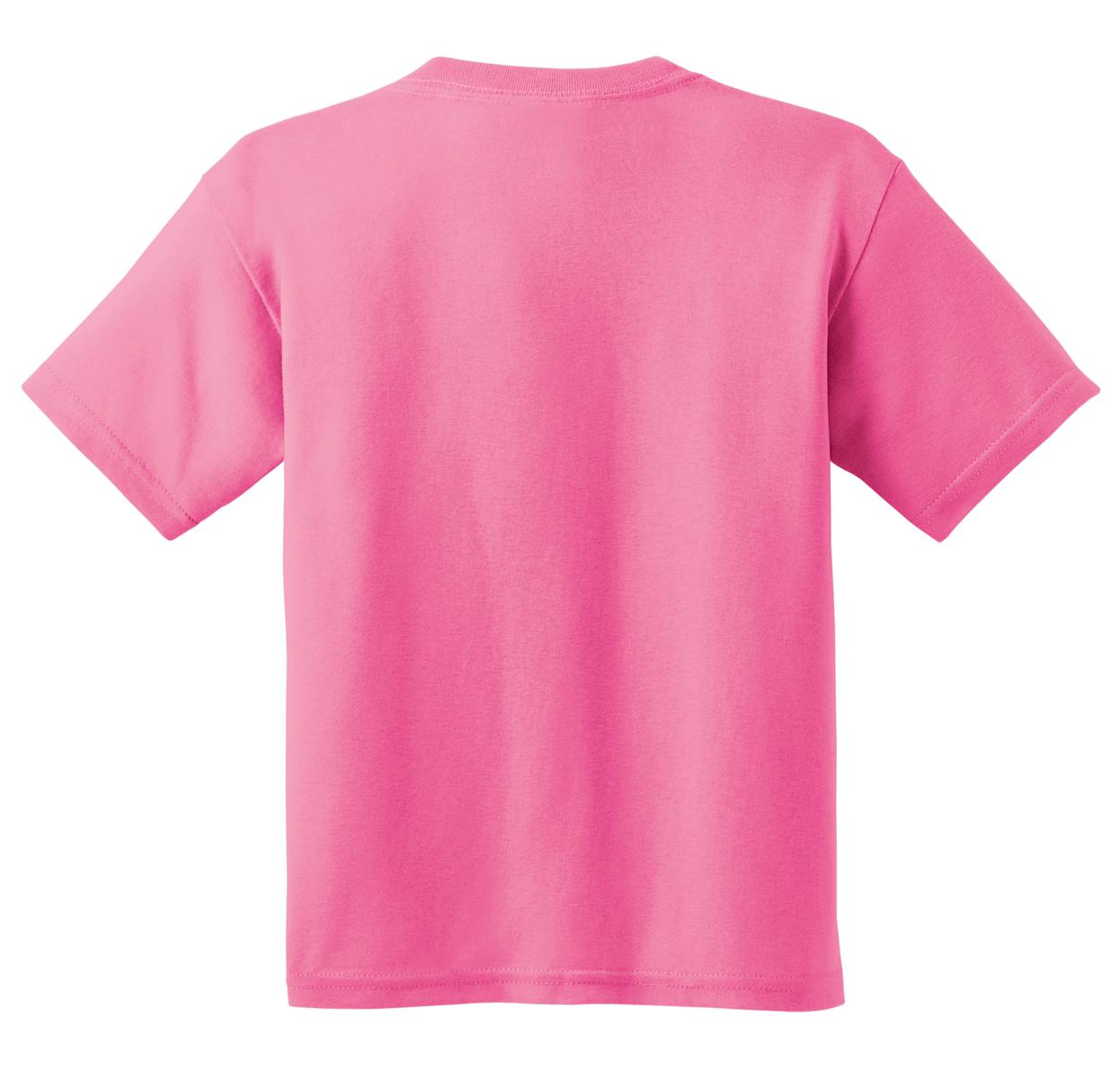 Rear View of Azalea Gildan - Youth Heavy Cotton 100% Cotton T-Shirt. 5000B