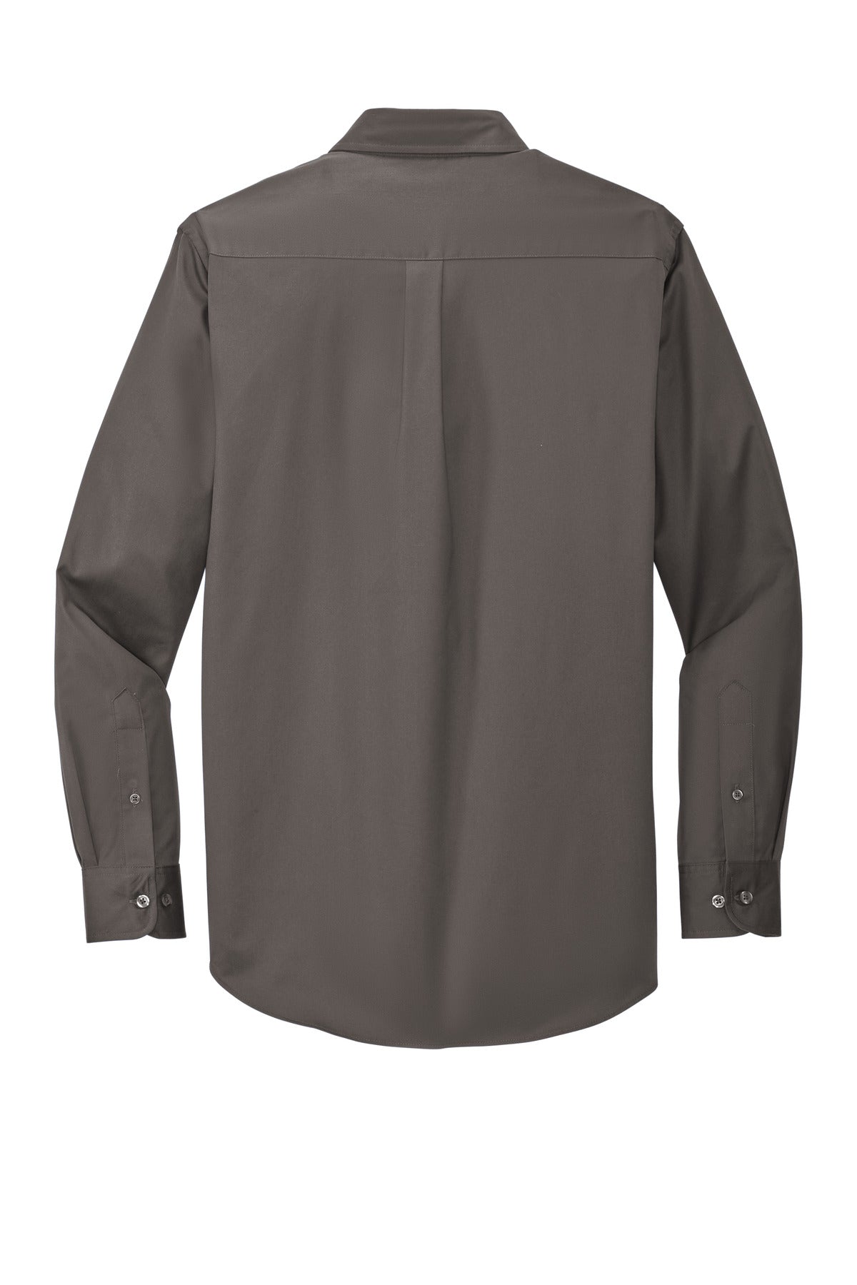 Rear View of Bark Port Authority Long Sleeve Easy Care Shirt S608