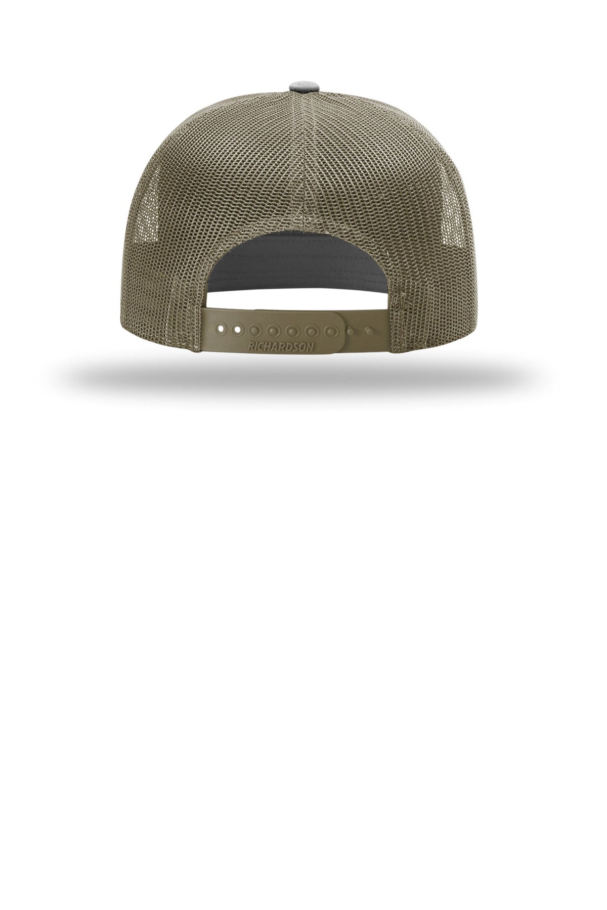 Rear View of Bk/GnCm/Ld Richardson 7-Panel Trucker 168