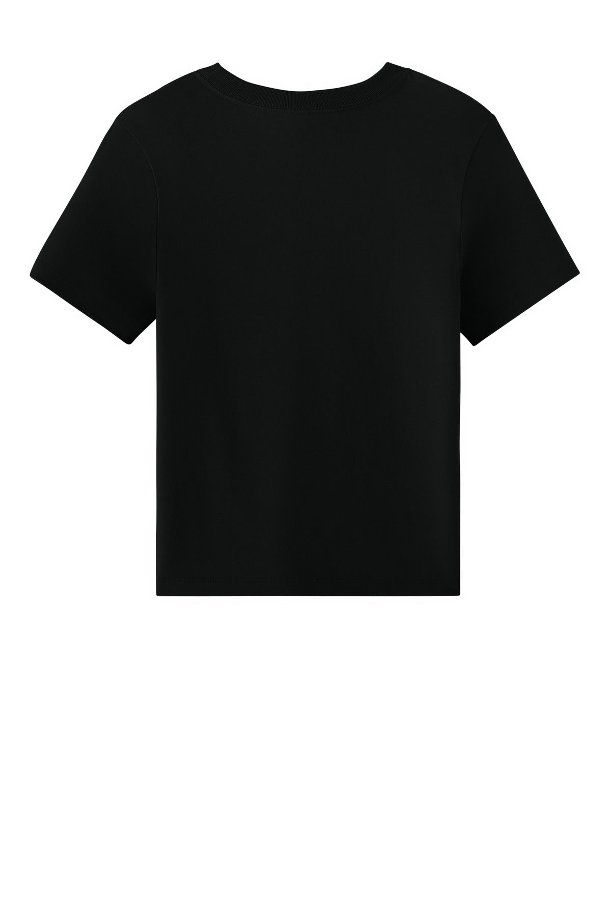 Rear View of Black BELLA+CANVAS Women's 6-Ounce Heavyweight Tee BC6110