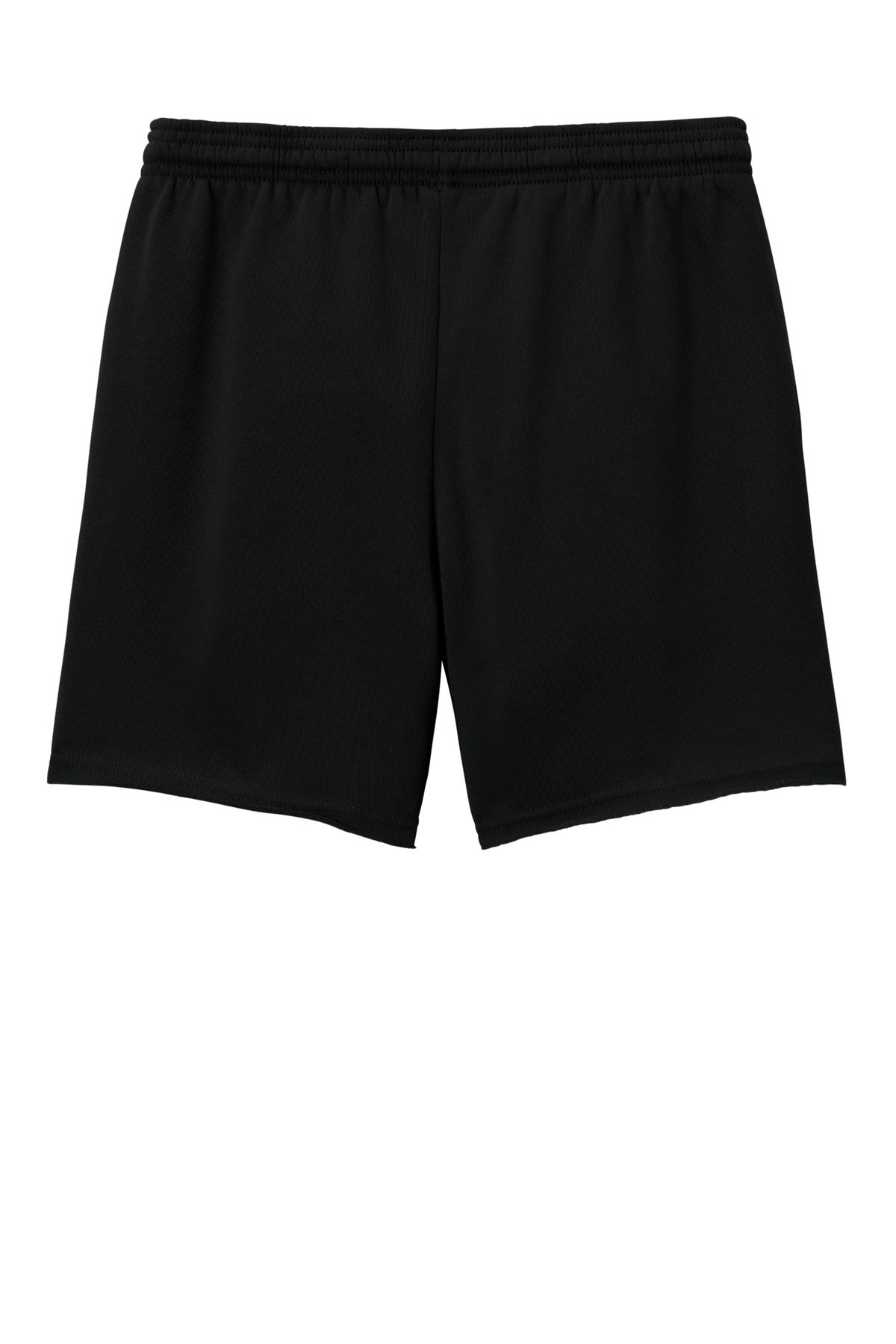 Rear View of Black BELLA+CANVAS Women's Cutoff Sweatshort BC3787