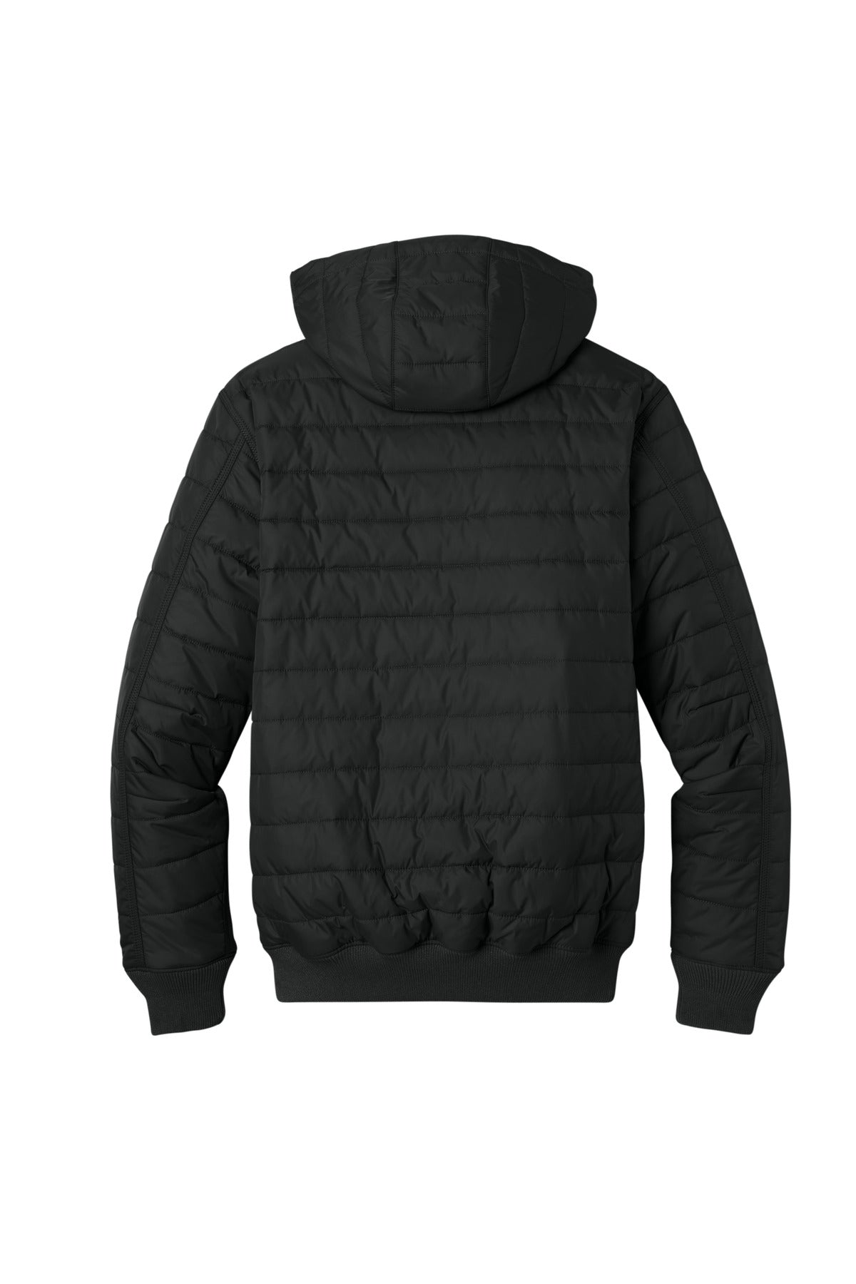Rear View of Black Carhartt Gilliam Insulated Hooded Jacket CT106543
