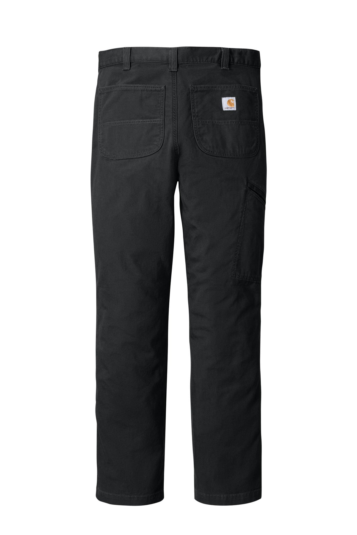 Rear View of Black Carhartt Rugged Flex Rigby Pant CT102291