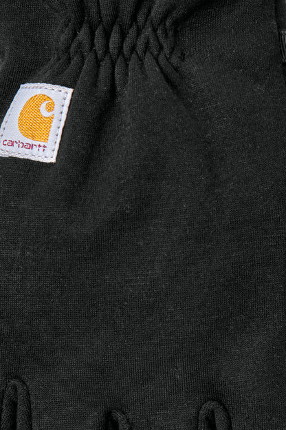 Rear View of Black Carhartt Thermal-Lined Fleece Touch-Sensitive Glove CTGF0622