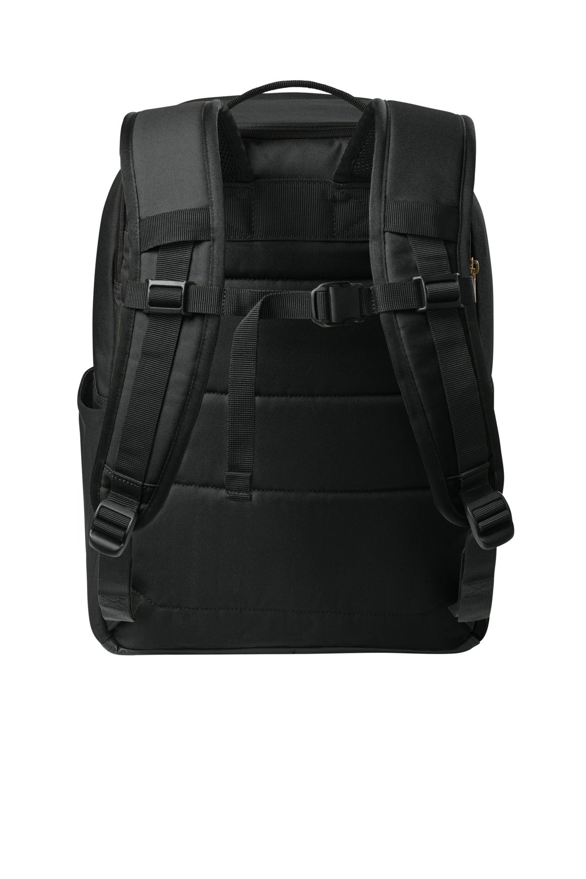 Rear View of Black Carhartt Two-Compartment Cooler Backpack CTB0000607