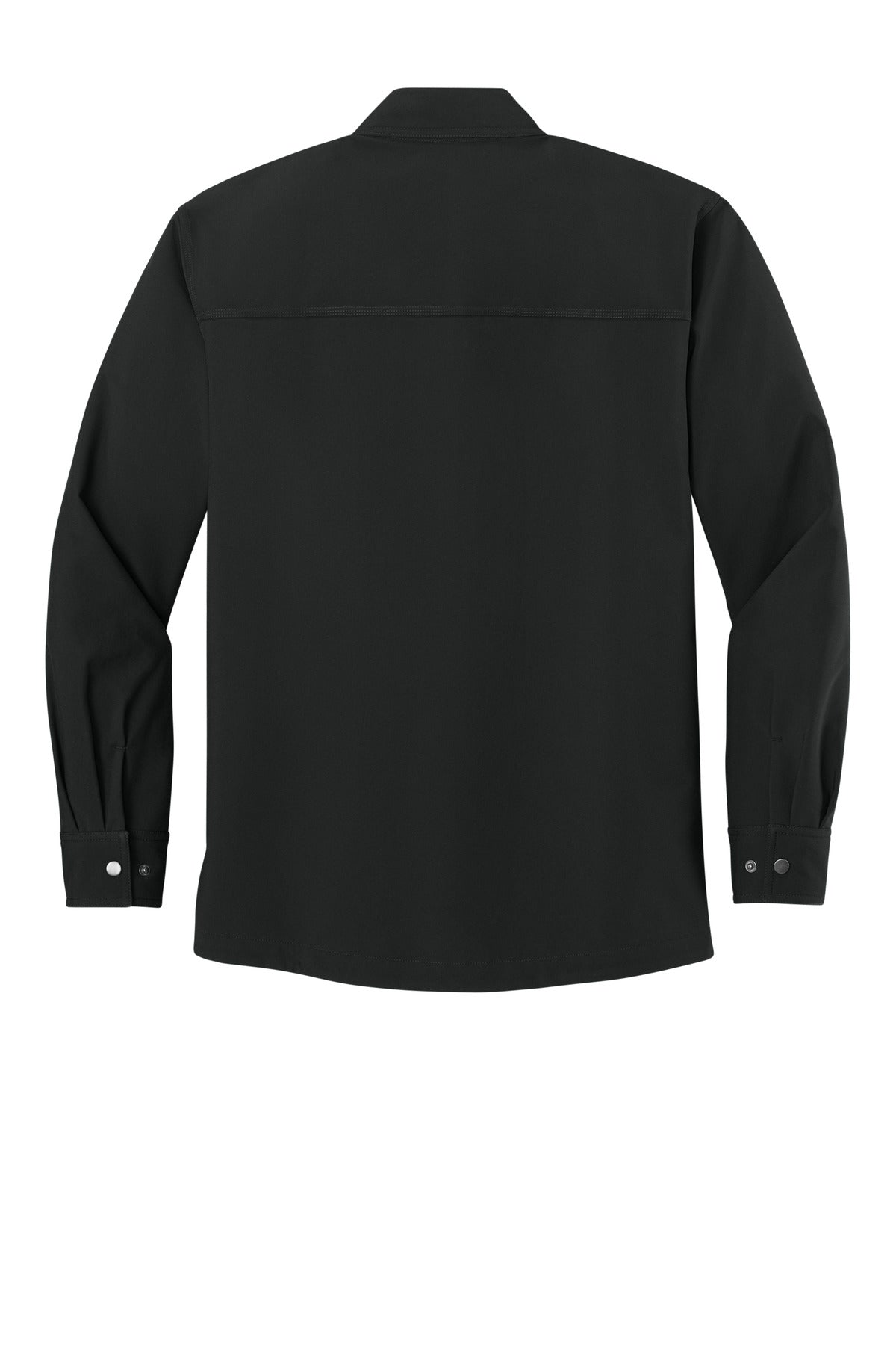 Rear View of Black CornerStone Soft Shell Shirt Jacket CSJ73