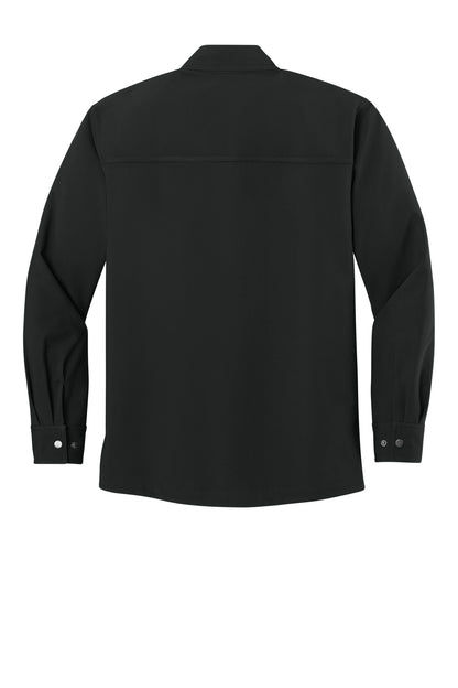 Rear View of Black CornerStone Soft Shell Shirt Jacket CSJ73