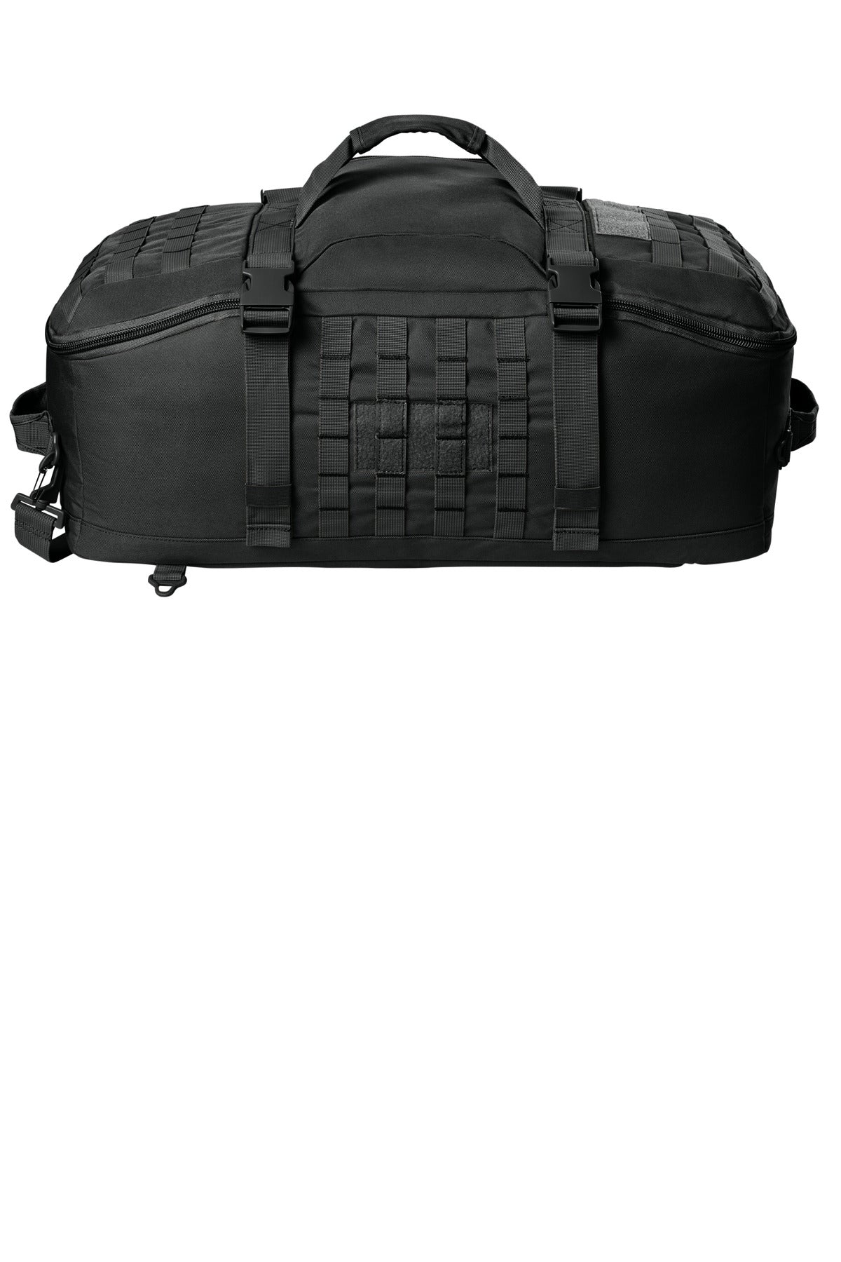 Rear View of Black CornerStone Tactical Barrel Duffel CSB817