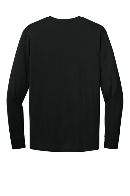 Rear View of Black CornerStone Workwear Pro Long Sleeve Pocket Tee CS440LSP