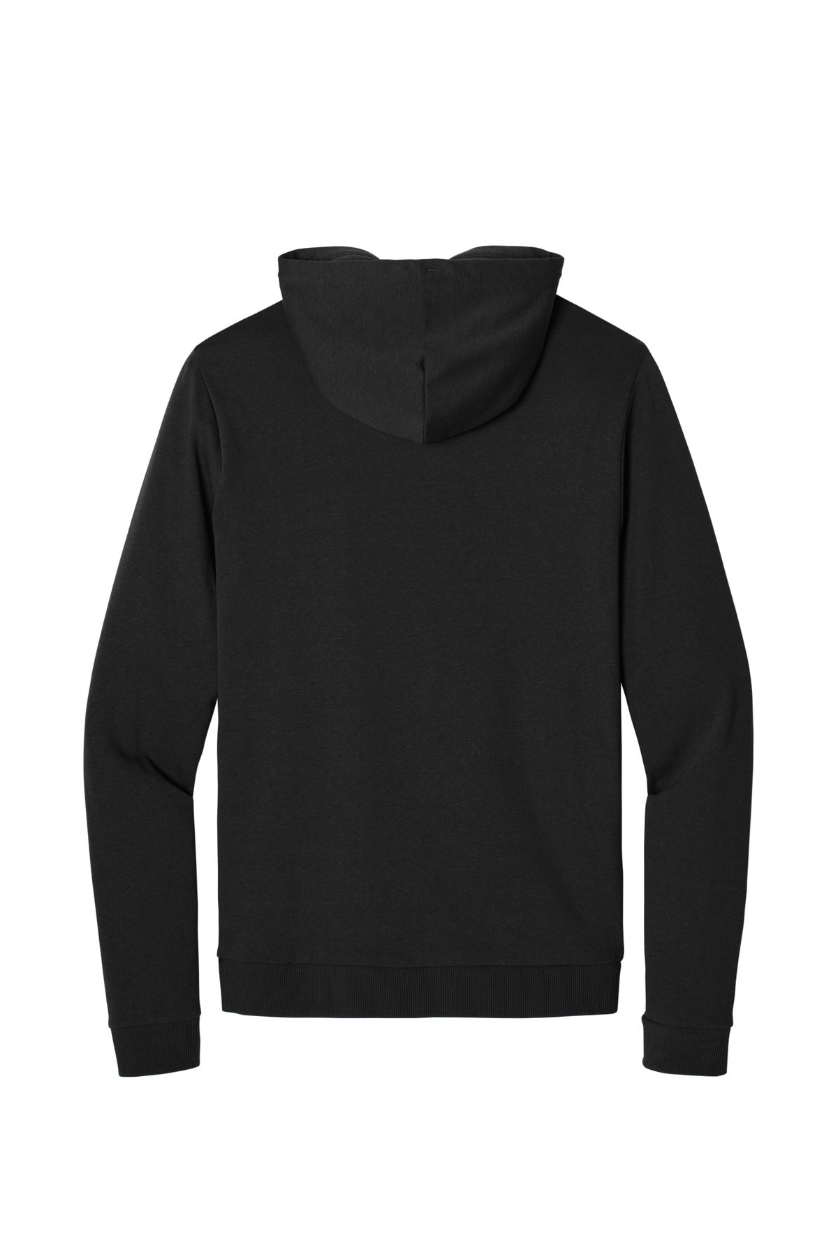 Rear View of Black District Perfect Tri Fleece Pullover Hoodie DT1300