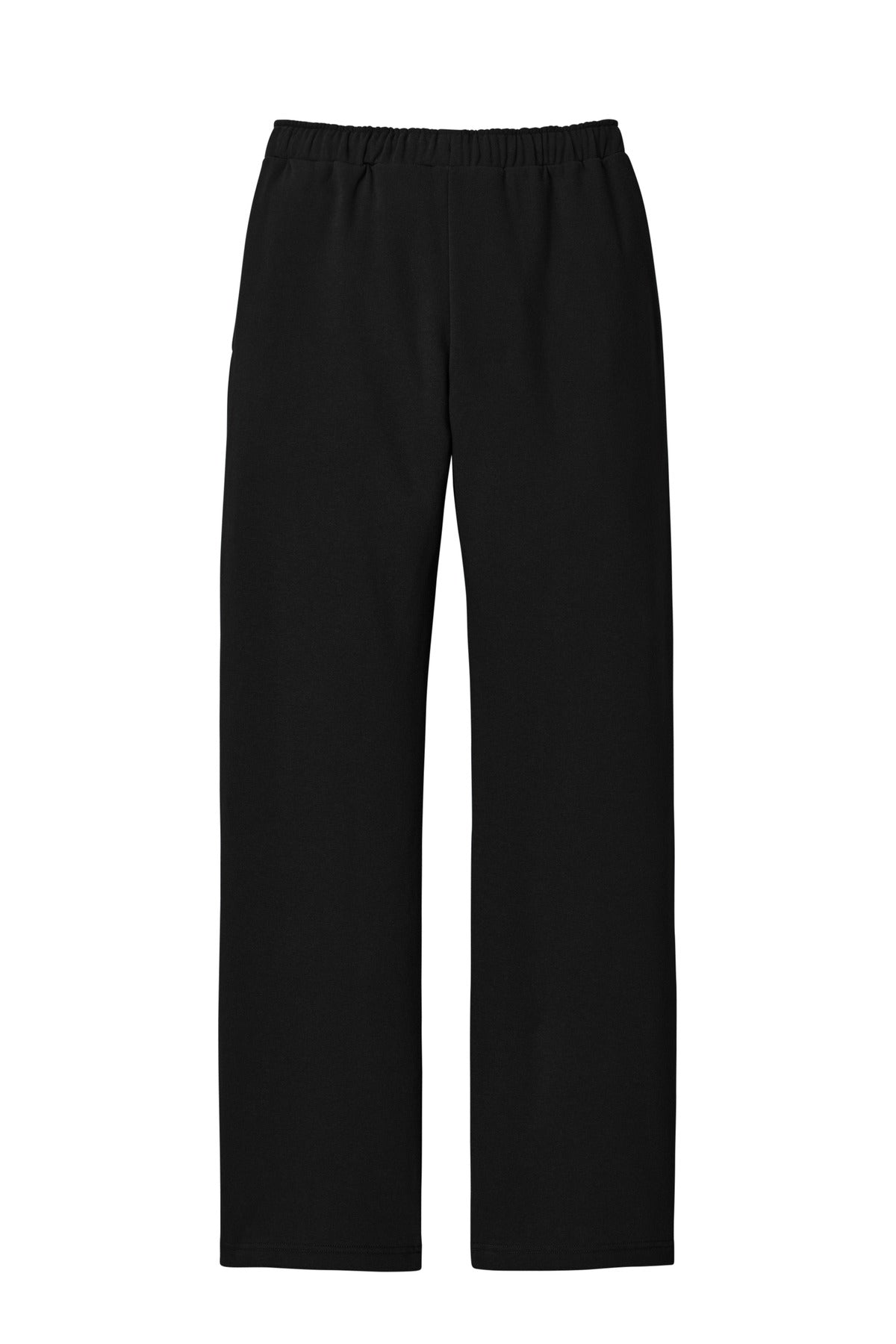 Rear View of Black District V.I.T. Fleece Open-Bottom Sweatpant DT6117