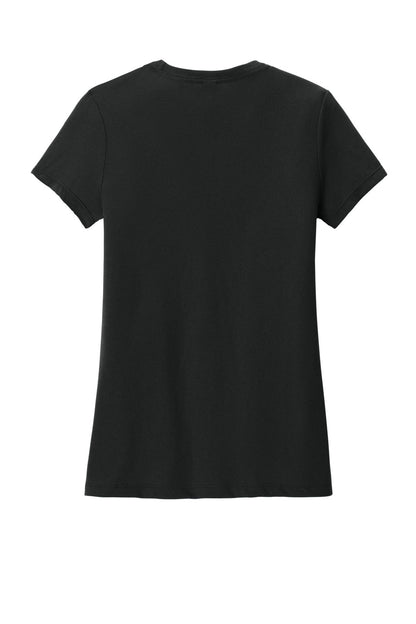 Rear View of Black District Women's Perfect Blend CVC Tee. DM108L
