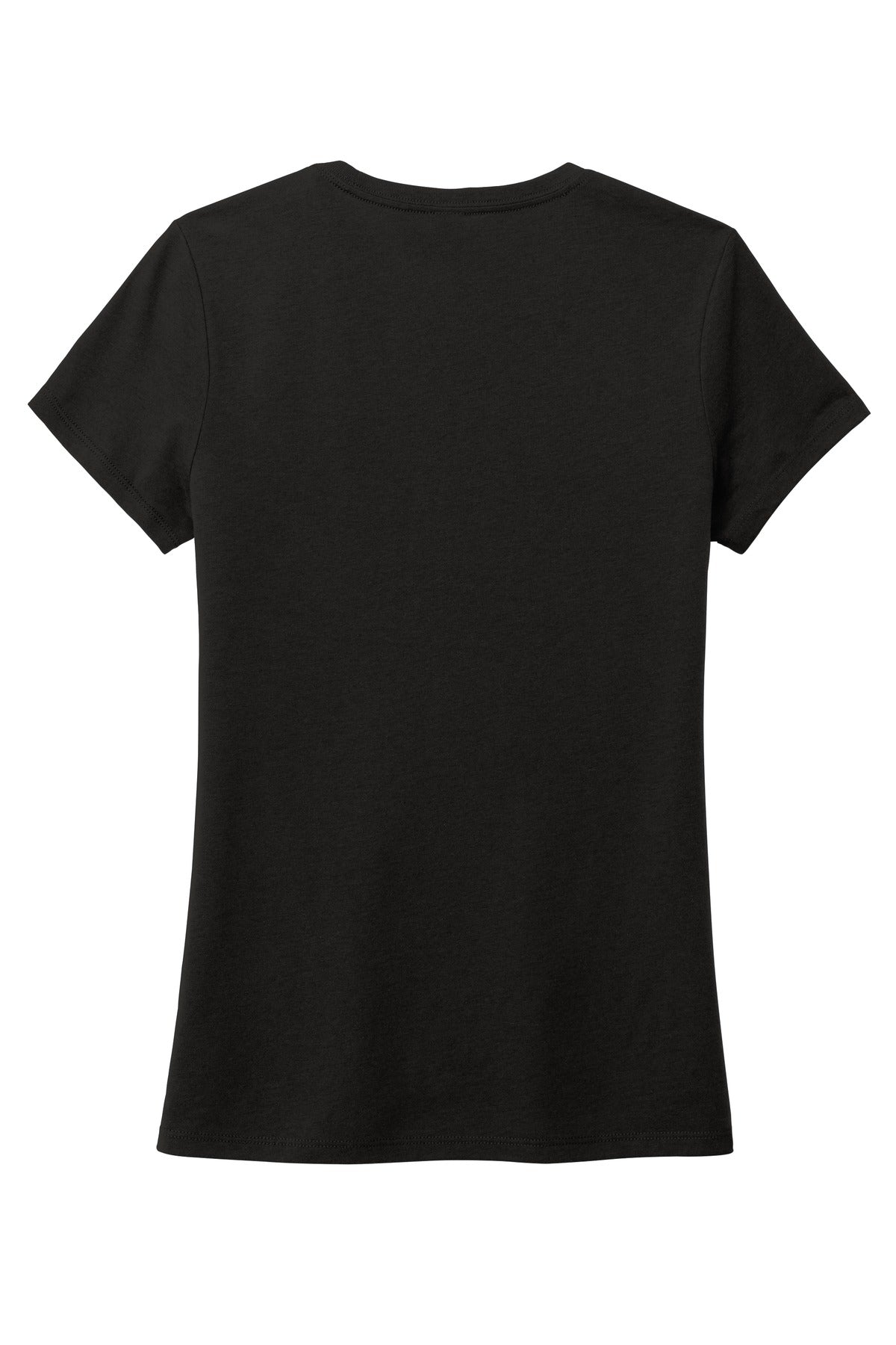 Rear View of Black District Women's Perfect Tri Tee. DM130L