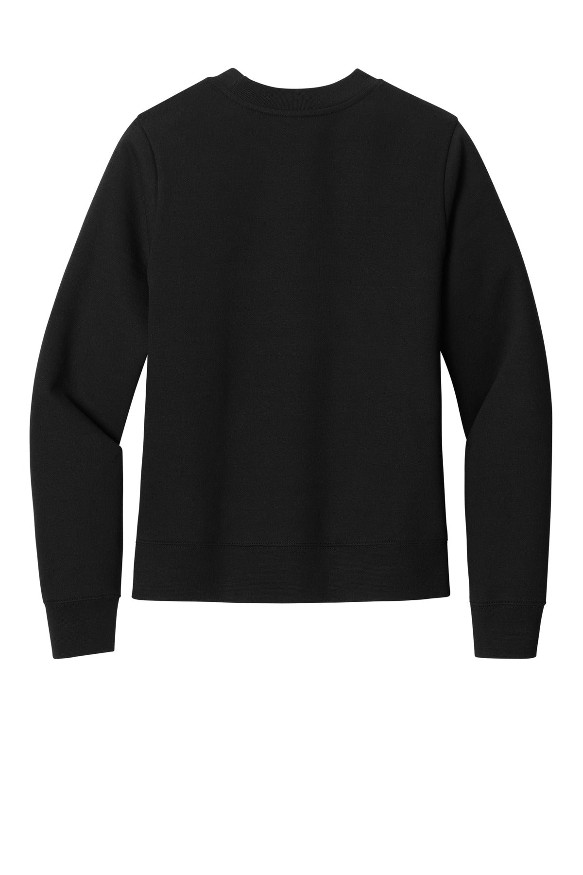 Rear View of Black District Women's V.I.T. Fleece Crew DT6105