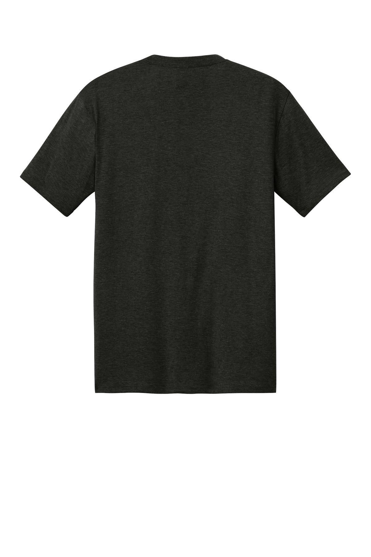 Rear View of Black Frost District Perfect Tri Tee. DM130