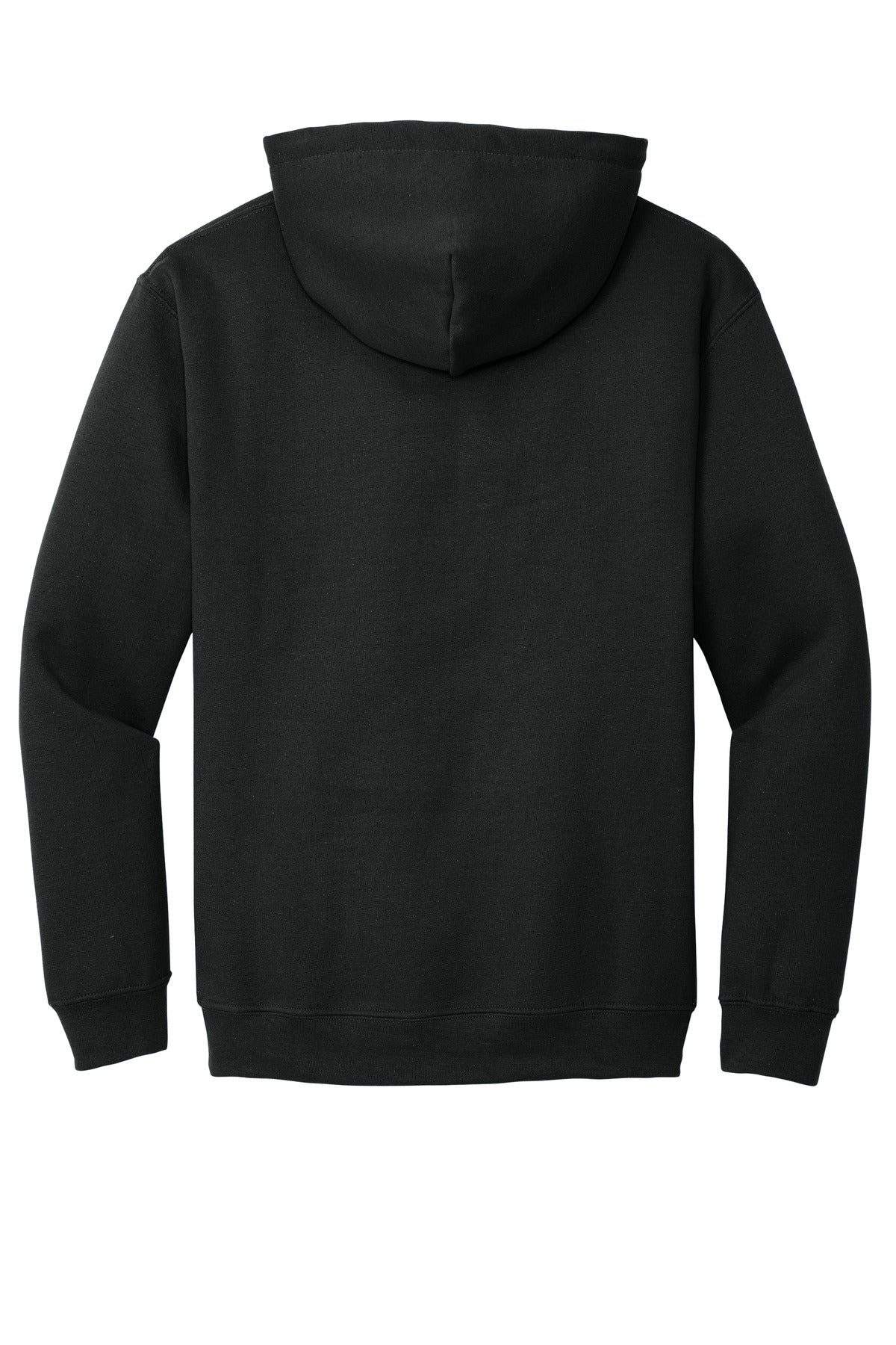 Rear View of Black Gildan - Heavy Blend Hooded Sweatshirt. 18500