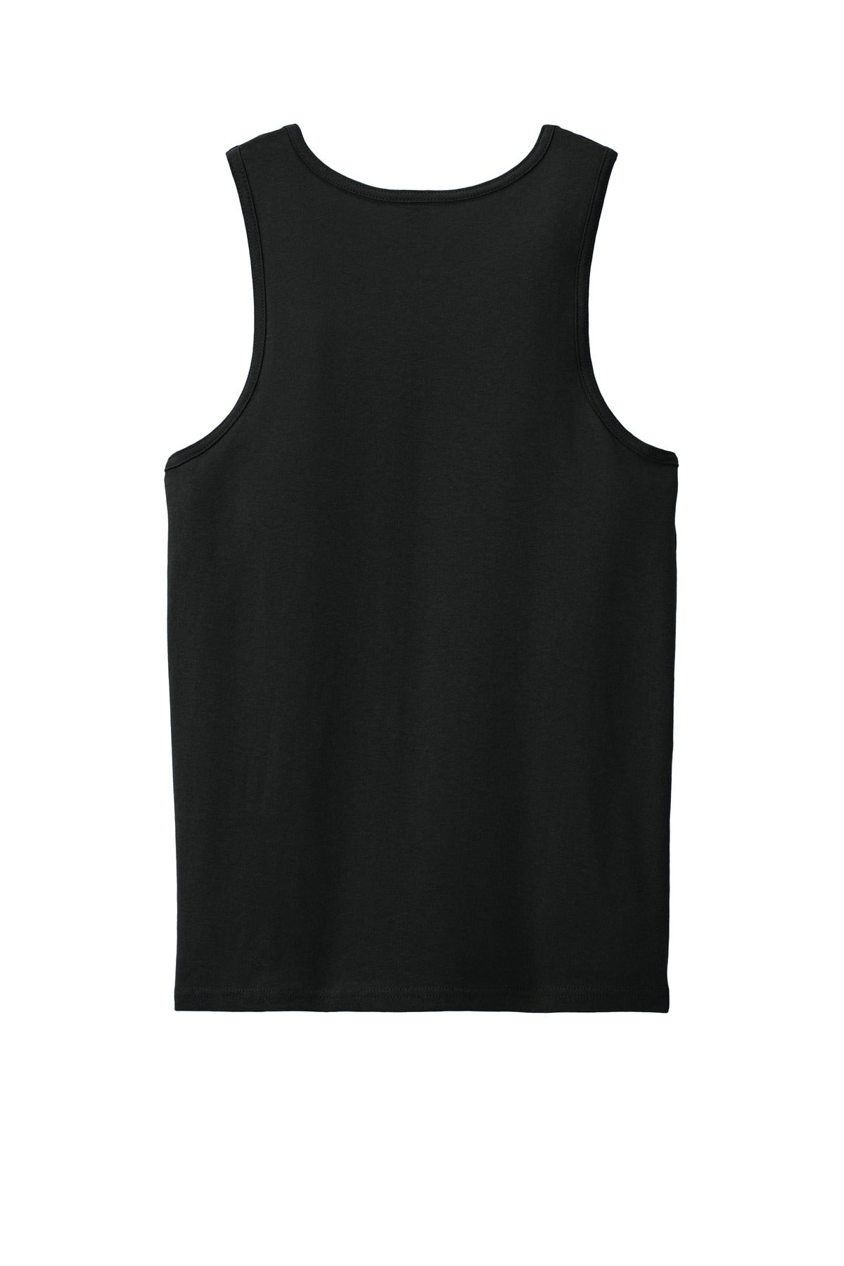 Rear View of Black Gildan Heavy Cotton Tank Top. G5200