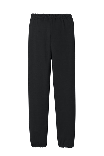 Rear View of Black Jerzees Youth NuBlend Sweatpant 973B