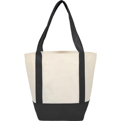 Rear View of Black Mini Non Woven LighthouseTote plain