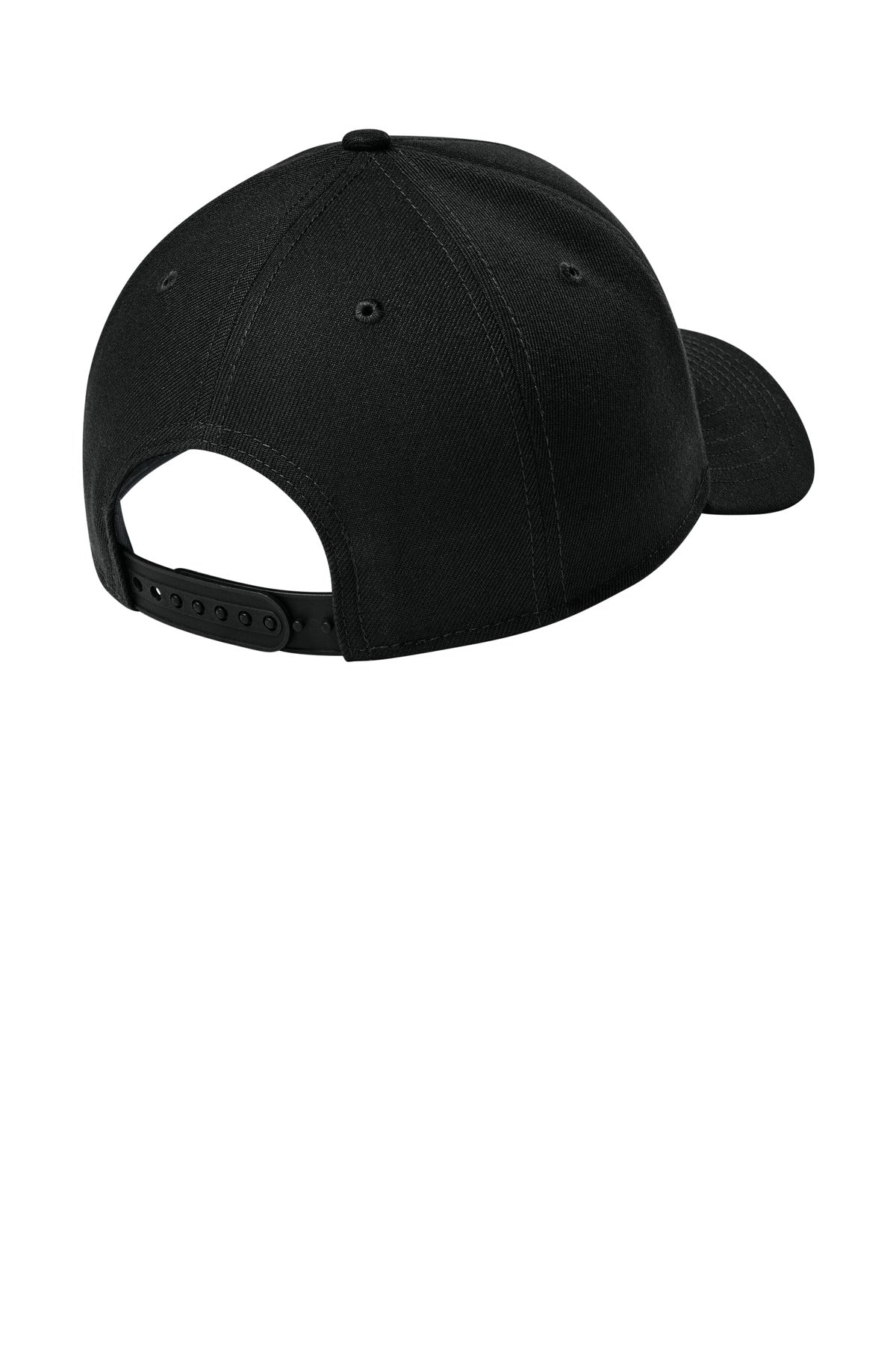 Rear View of Black New Era A-Frame Snapback Cap NE211