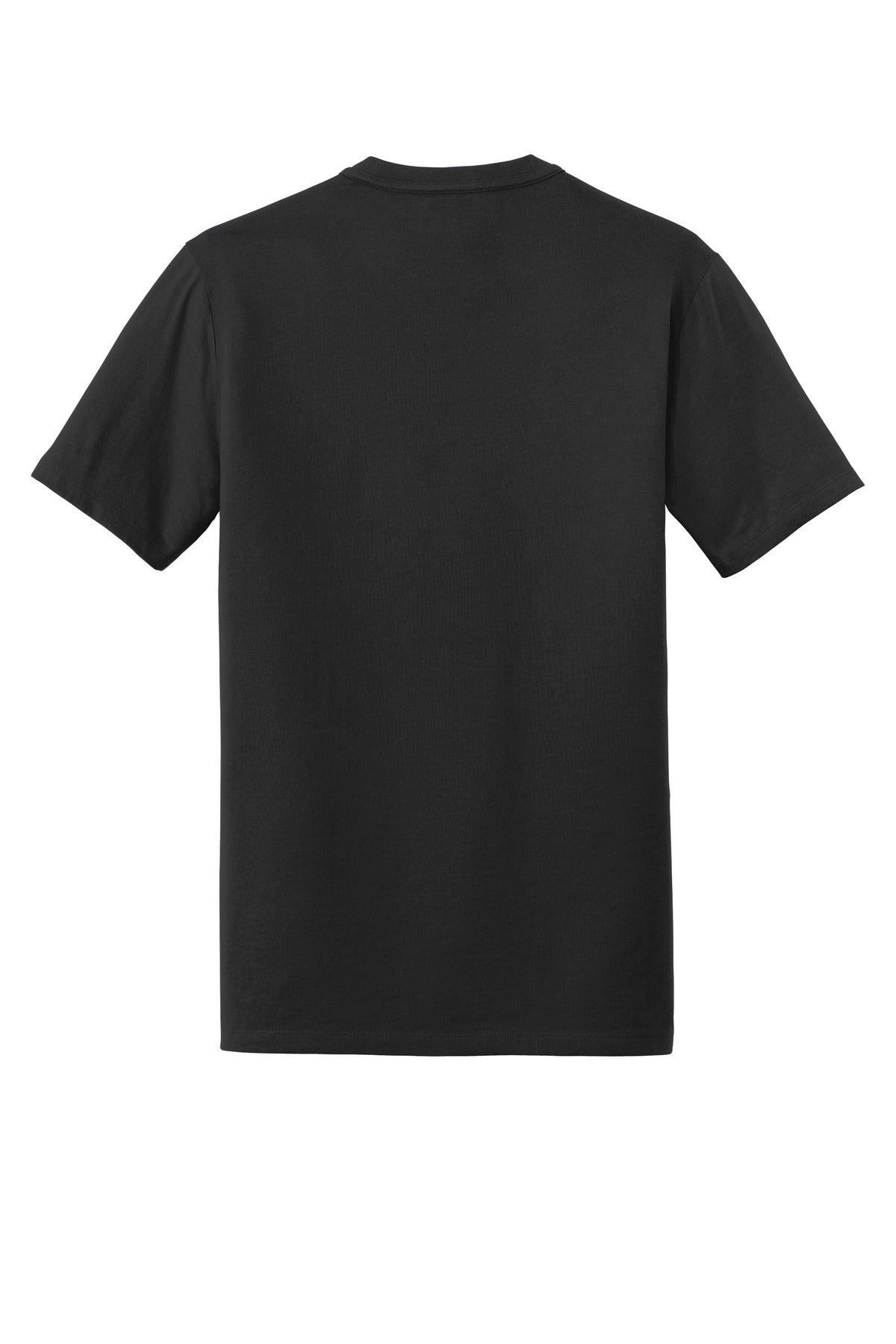 Rear View of Black New Era Heritage Blend Crew Tee. NEA100