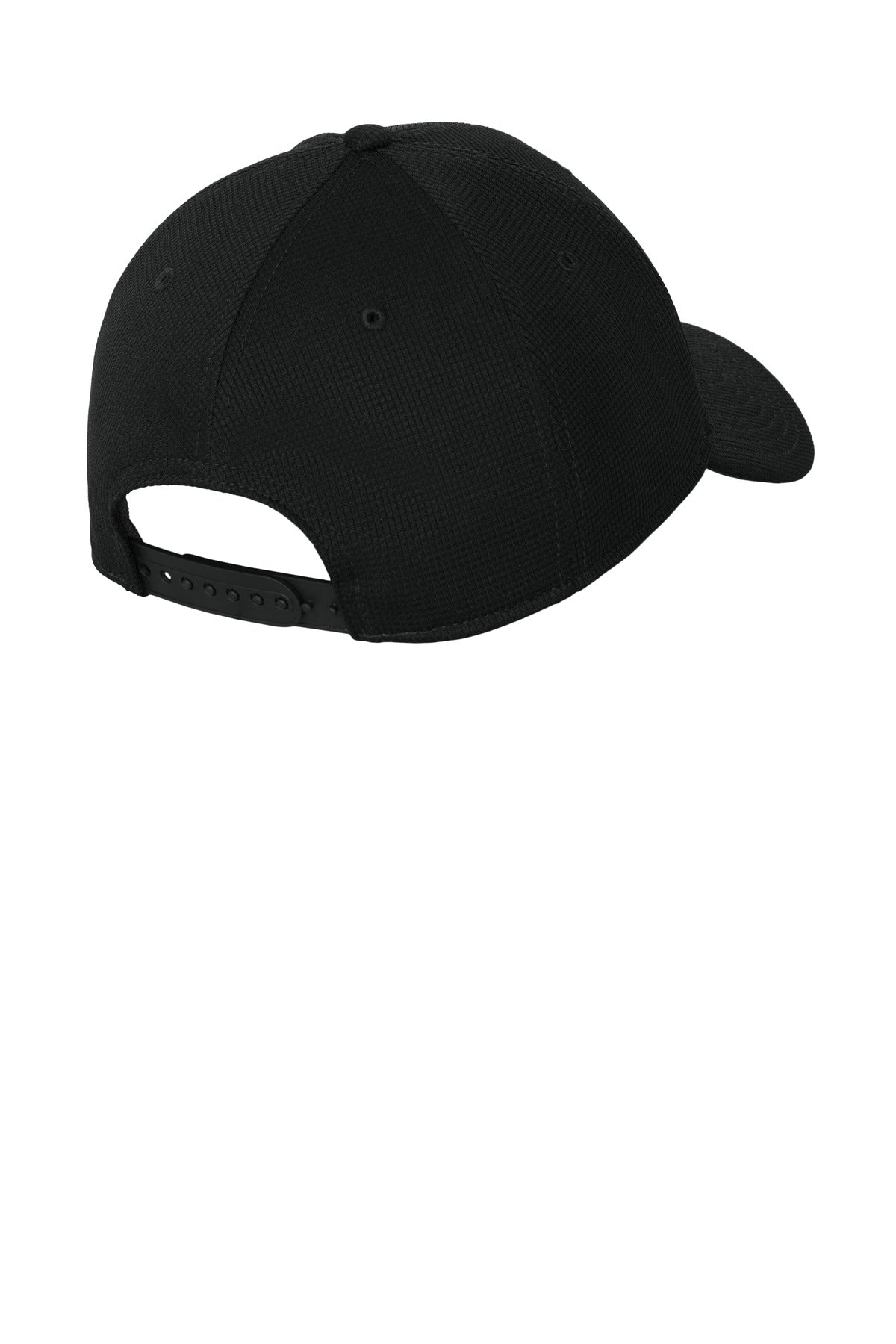 Rear View of Black New Era Pivot Stretch Band Snapback Cap NE214