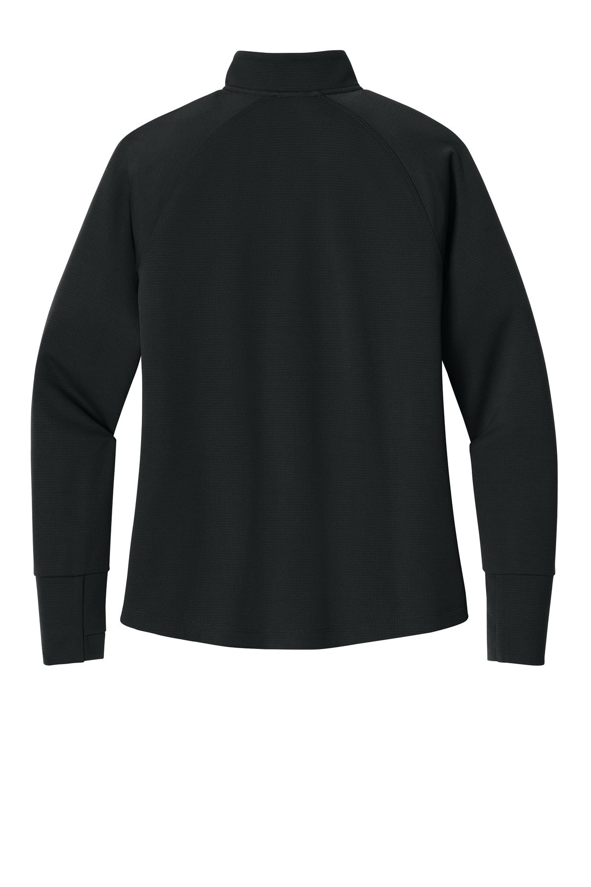 Rear View of Black New Era Women's Stand Out 1/4-Zip LNEA515