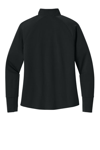 Rear View of Black New Era Women's Stand Out 1/4-Zip LNEA515