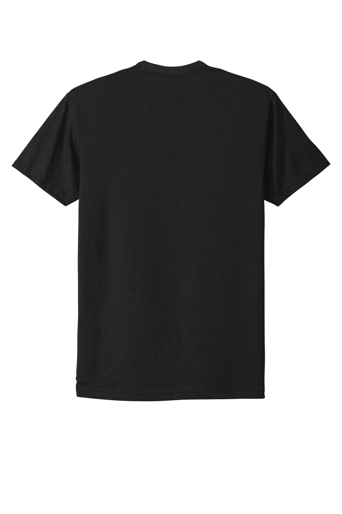 Rear View of Black Next Level Apparel Adult CVC Tee. NL6210