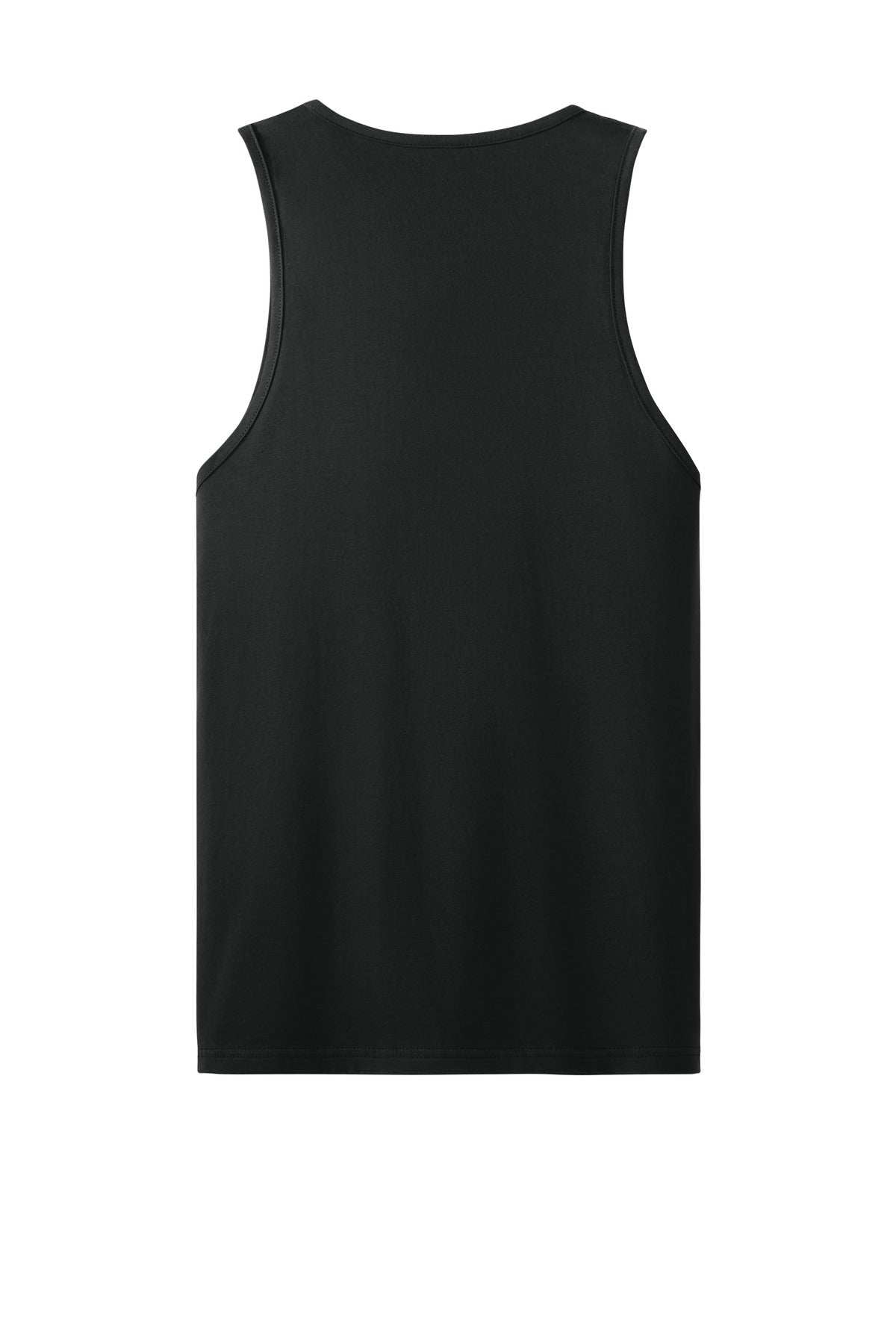 Rear View of Black Next Level Apparel Cotton Muscle Tank NL3633