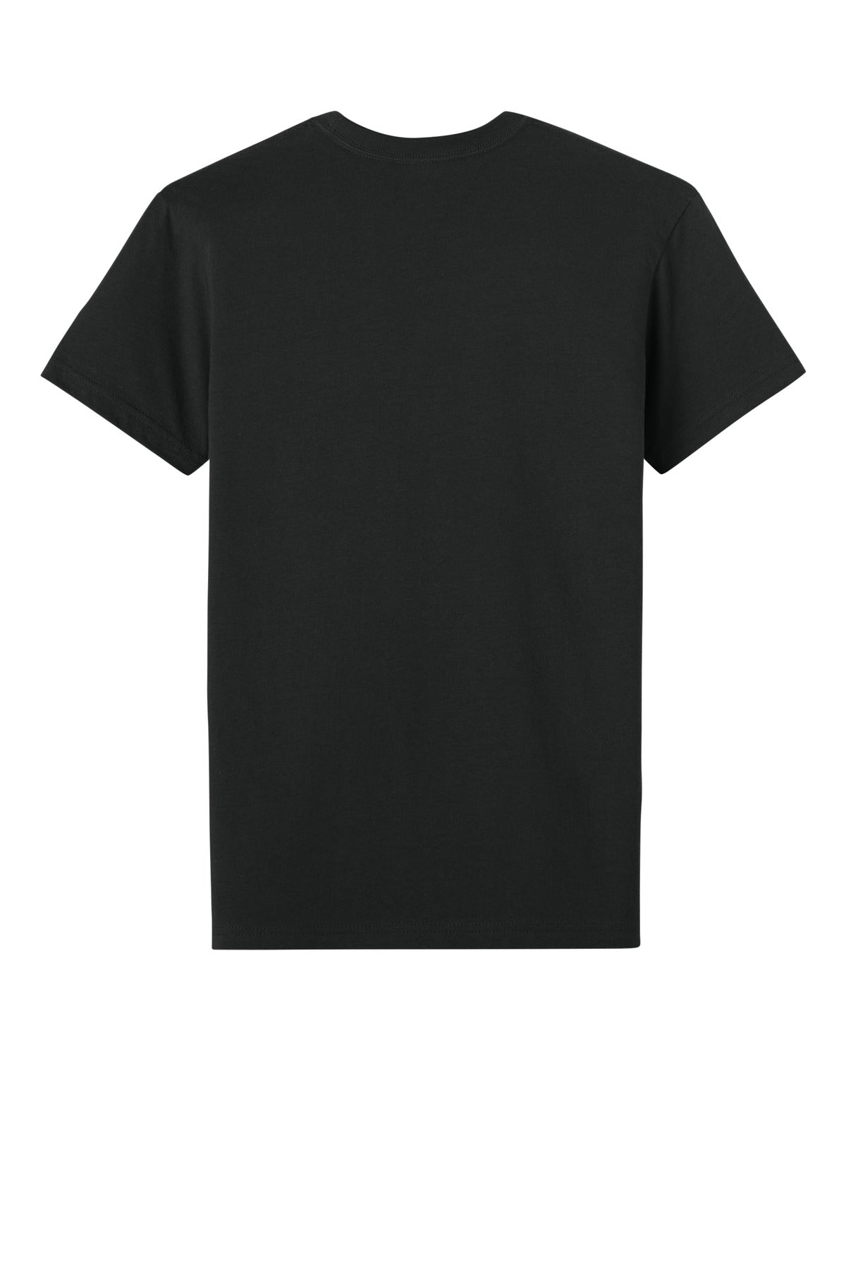 Rear View of Black Next Level Apparel Cotton Pocket Tee NL3605
