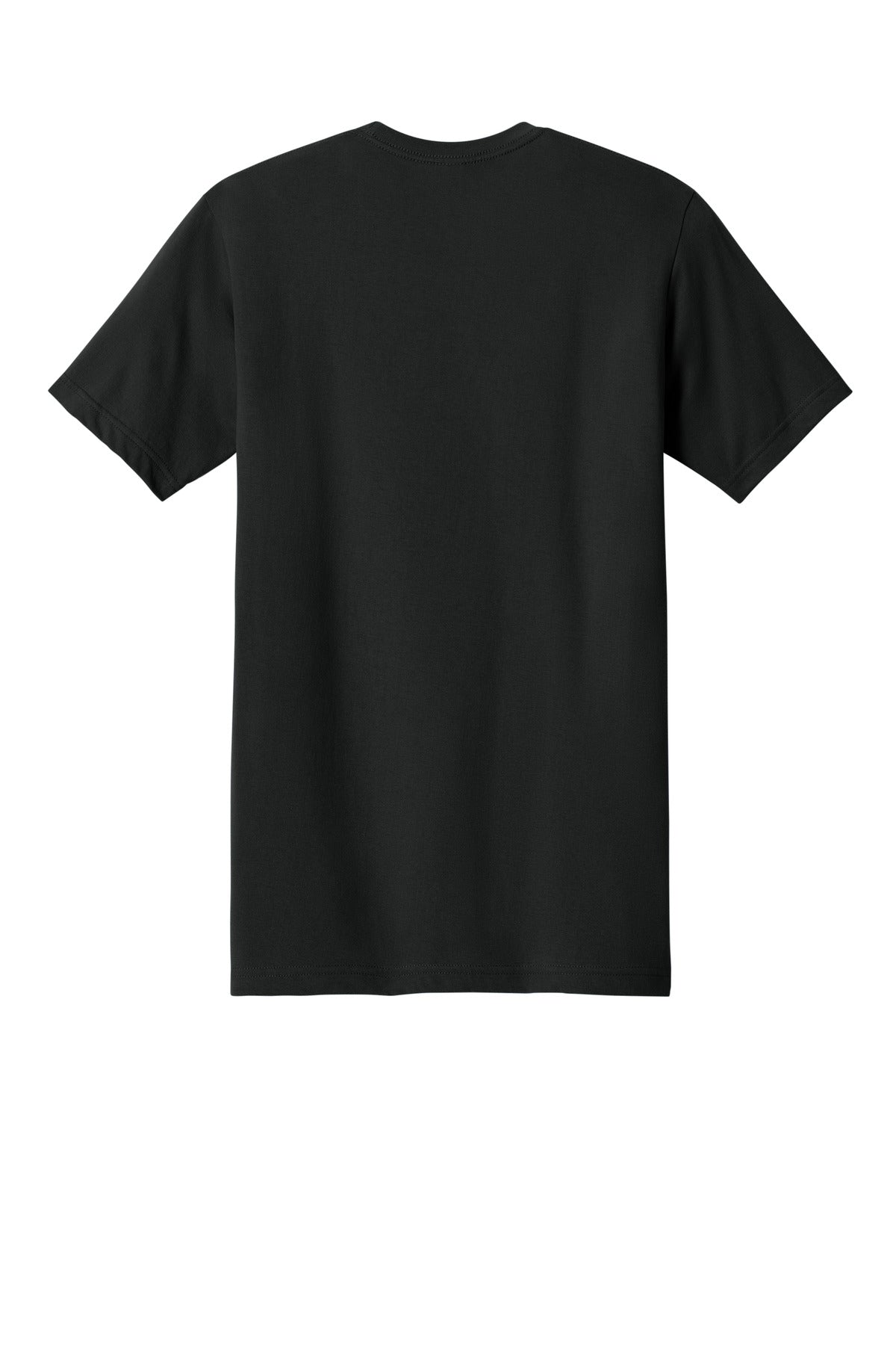 Rear View of Black Next Level Apparel Ideal Jersey Tee NL1810