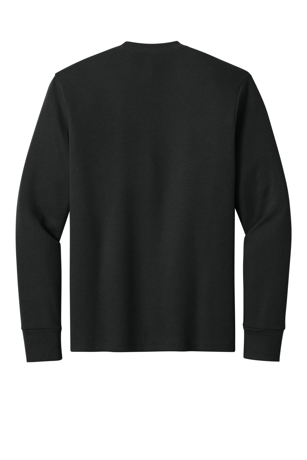 Rear View of Black Next Level Apparel Ideal Thermal Long Sleeve Tee NL8211