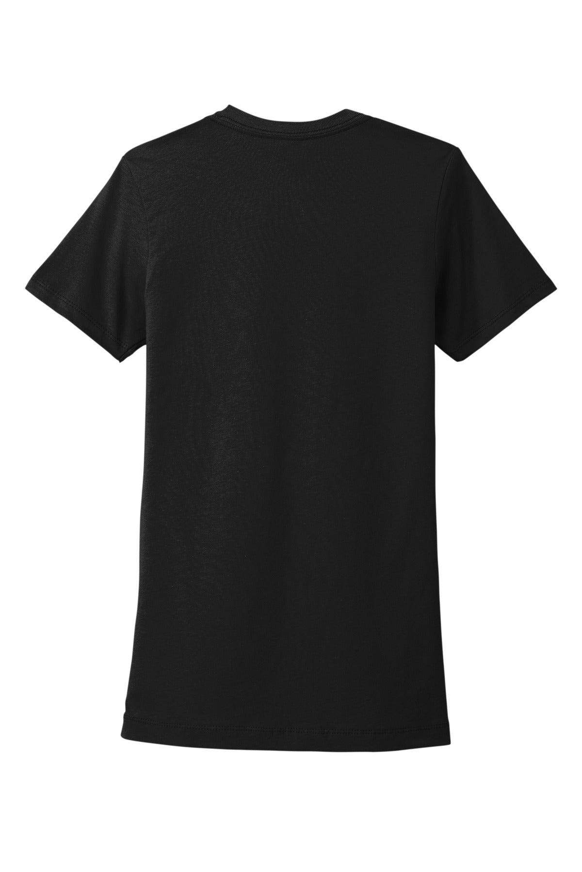 Rear View of Black Next Level Apparel Women's Cotton Tee. NL3900