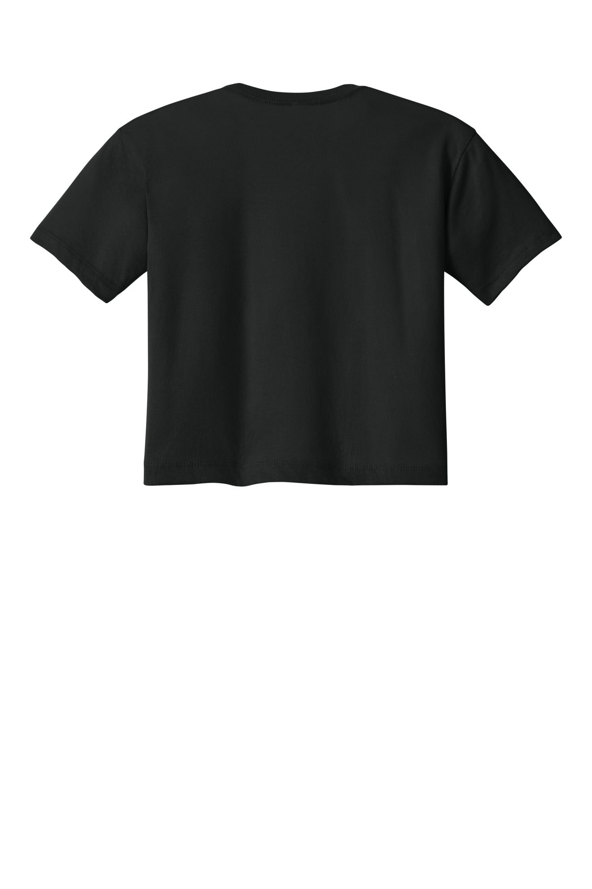 Rear View of Black Next Level Apparel Women's Ideal Crop Top NL1580