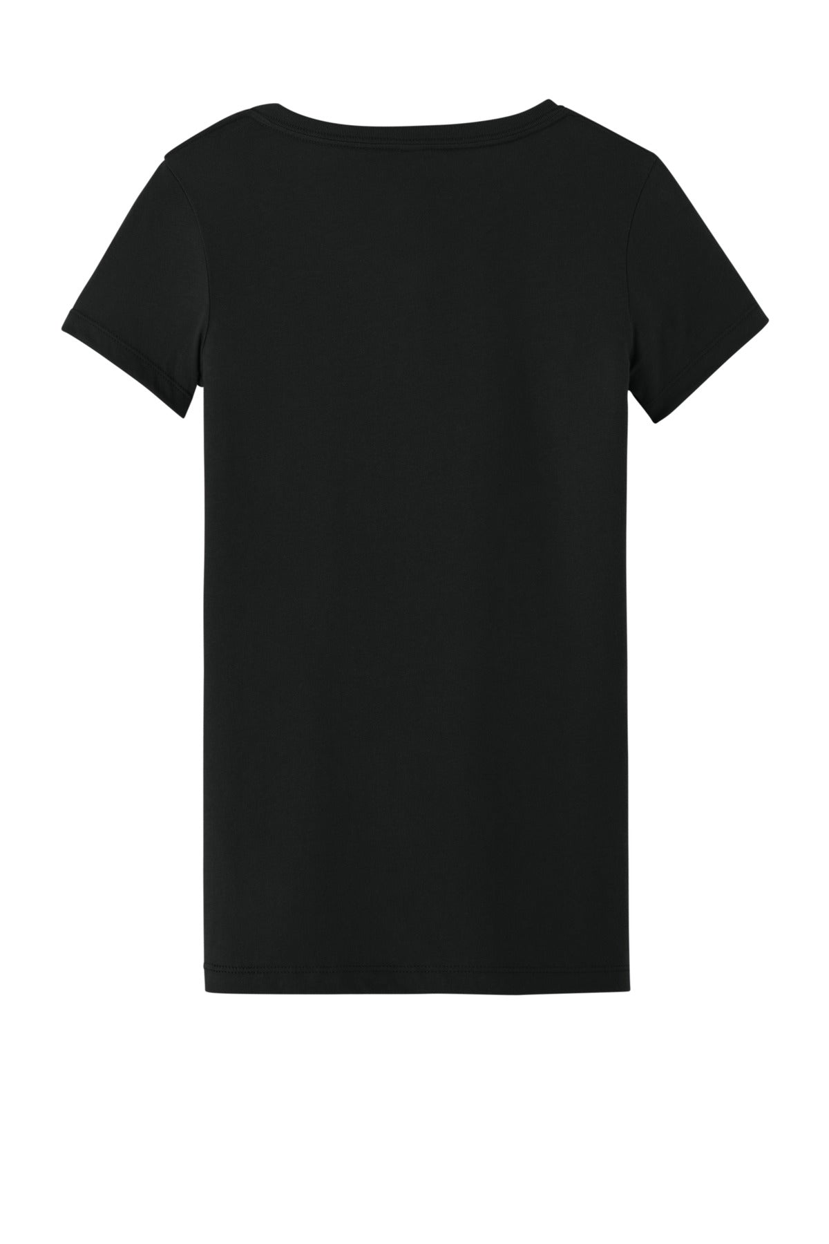Rear View of Black Next Level Apparel Women's Ideal V-Neck Tee NL1540