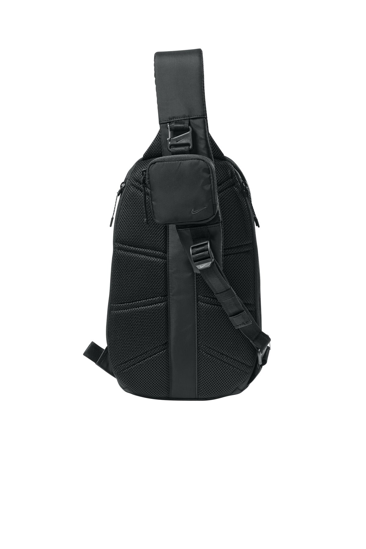 Rear View of Black Nike Commute Sling Bag NKFZ6132