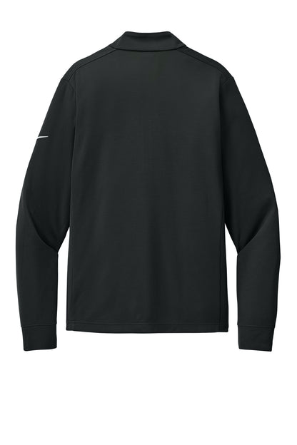 Rear View of Black Nike Essential 1/2-Zip Cover-Up NKHM8036