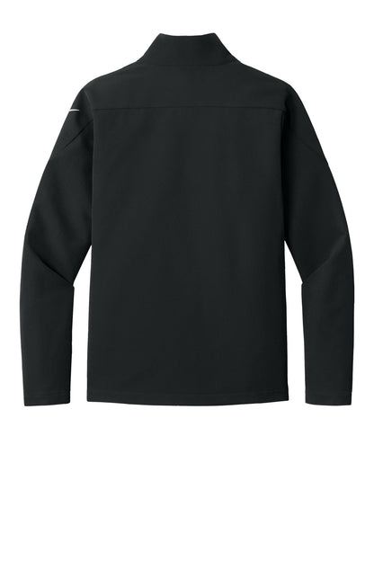 Rear View of Black Nike Full-Zip Soft Shell Jacket NKHM7926