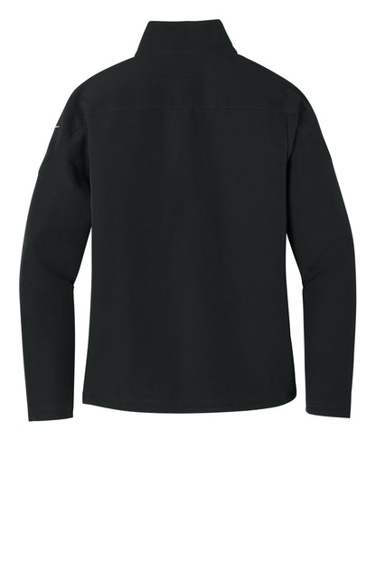Rear View of Black Nike Women's Full-Zip Soft Shell Jacket NKHM7937