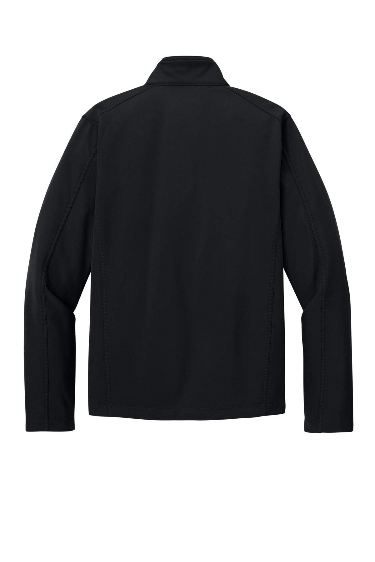 Rear View of Black Port Authority Core Soft Shell Jacket. J317
