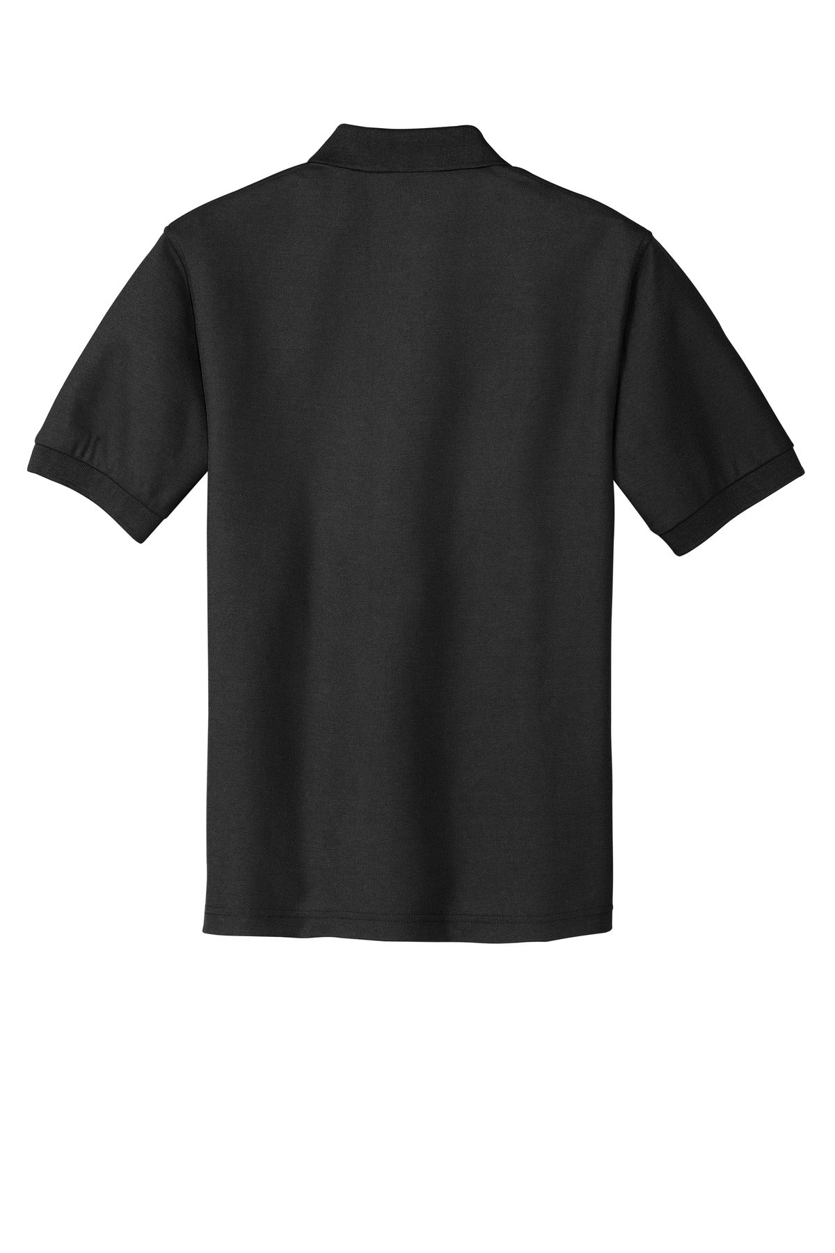 Rear View of Black Port Authority Extended Size Silk Touch Polo K500ES