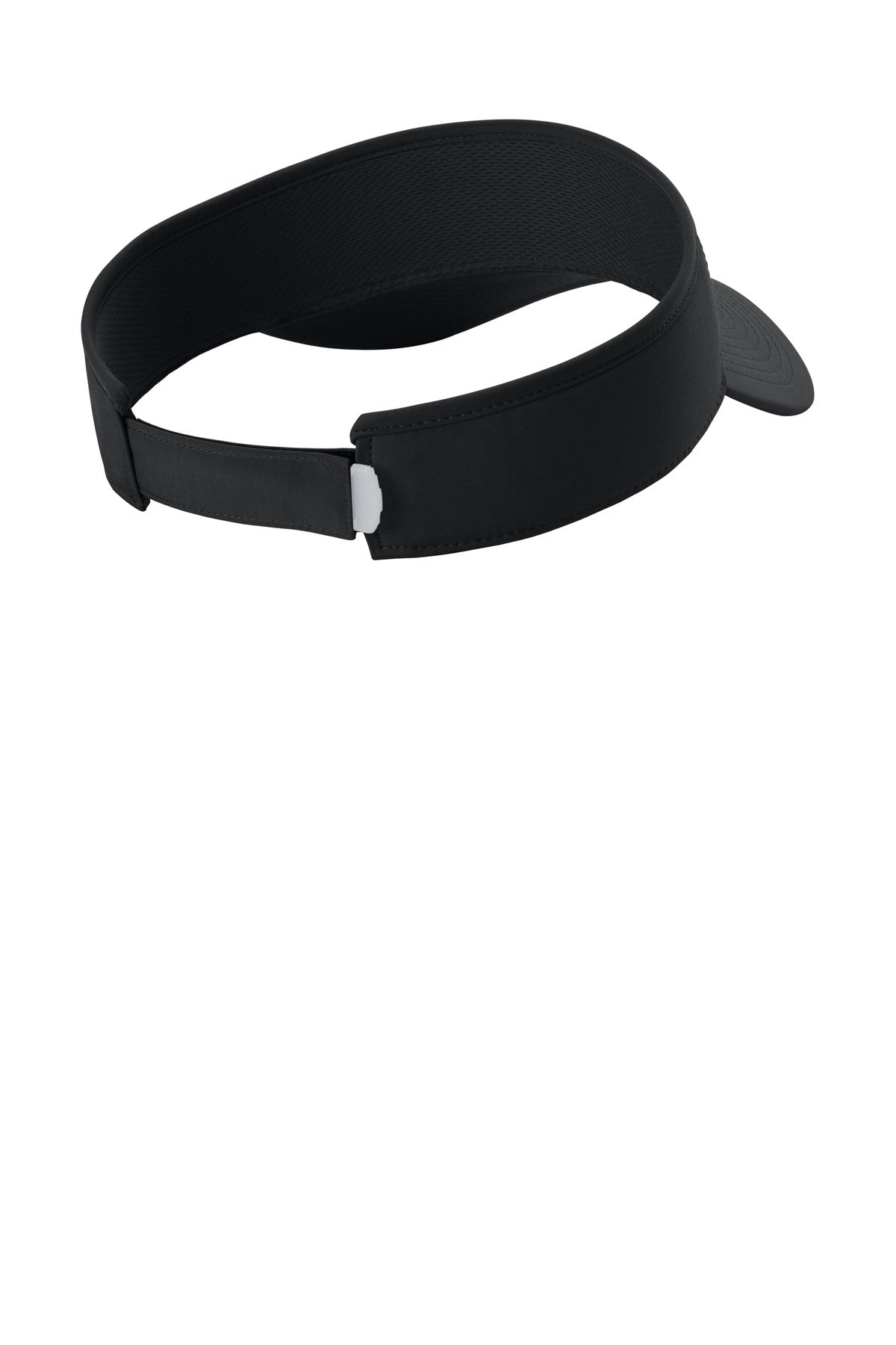 Rear View of Black Port Authority Poly Visor C983