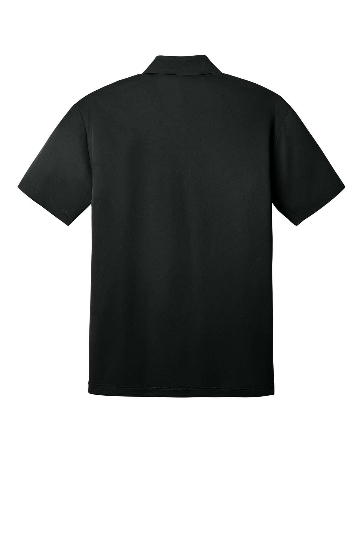 Rear View of Black Port Authority Silk Touch Performance Polo. K540