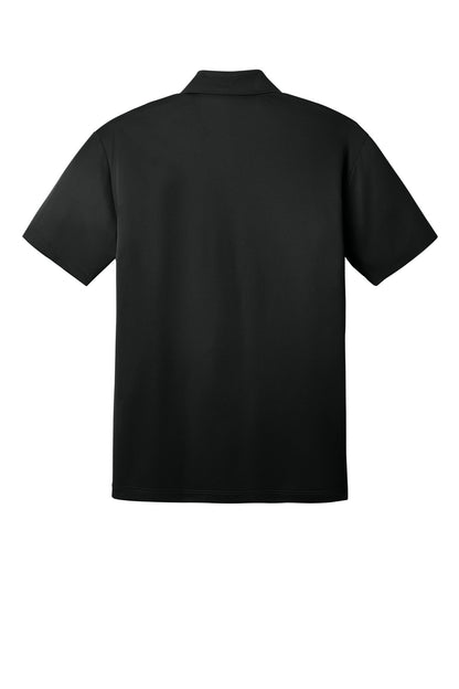 Rear View of Black Port Authority Silk Touch Performance Polo. K540
